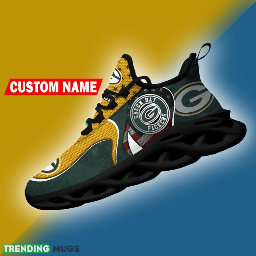 Green Bay Packers NFL Logo Flag Running Shoes Personalized Max Soul Sneakers Max Soul Green Bay Packers NFL Logo Flag Running Shoes Personalized Max Soul Sneakers Max Soul
