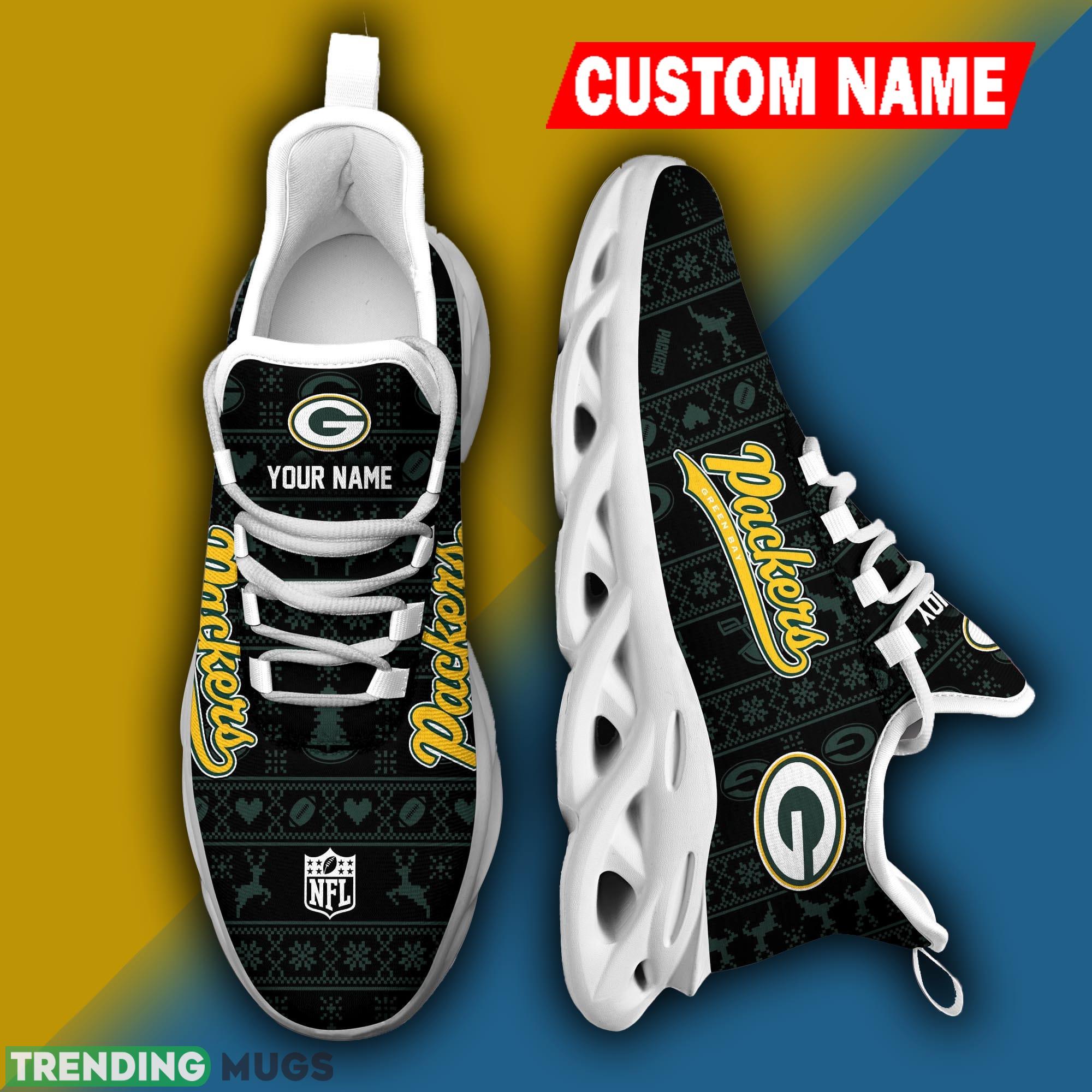 Green Bay Packers NFL Xmas Fans Max Soul Sneakers Christmas Shoes Custom Name Max Soul Green Bay Packers NFL Xmas Fans Max Soul Sneakers Christmas Shoes Custom Name Max Soul