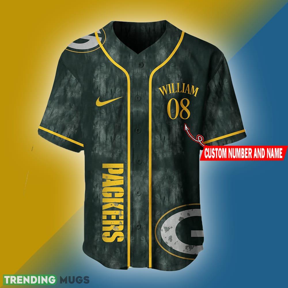 Green Bay Packers Personalized NFL Swoosh American Baseball Jersey Shirt Gift Men Women Football Jersey Green Bay Packers Personalized NFL Swoosh American Baseball Jersey Shirt Gift Men Women Football Jersey