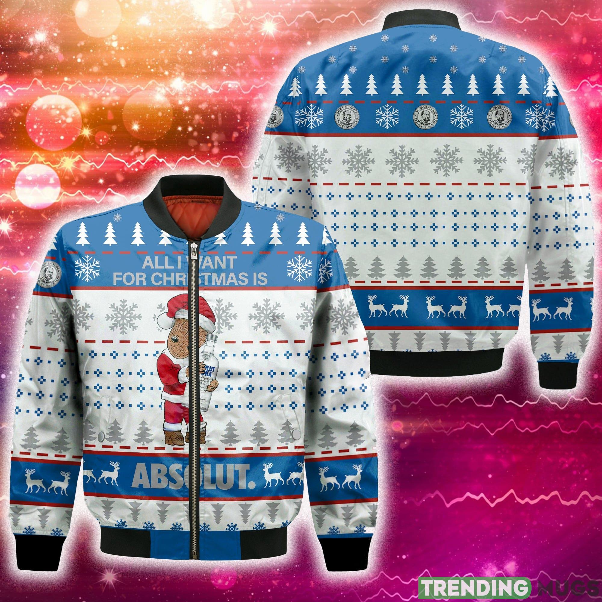 Groot All I Need For Christmas Is Absolut Vodka 3D Bomber AOP For Men And Women Gift Christmas - Groot All I Need For Christmas Is Absolut Vodka 3D Bomber AOP For Men And Women Gift Christmas Groot All I Need For Christmas Is Absolut Vodka 3D Bomber AOP For Men And Women Gift Christmas - Groot All I Need For Christmas Is Absolut Vodka 3D Bomber AOP For Men And Women Gift Christmas