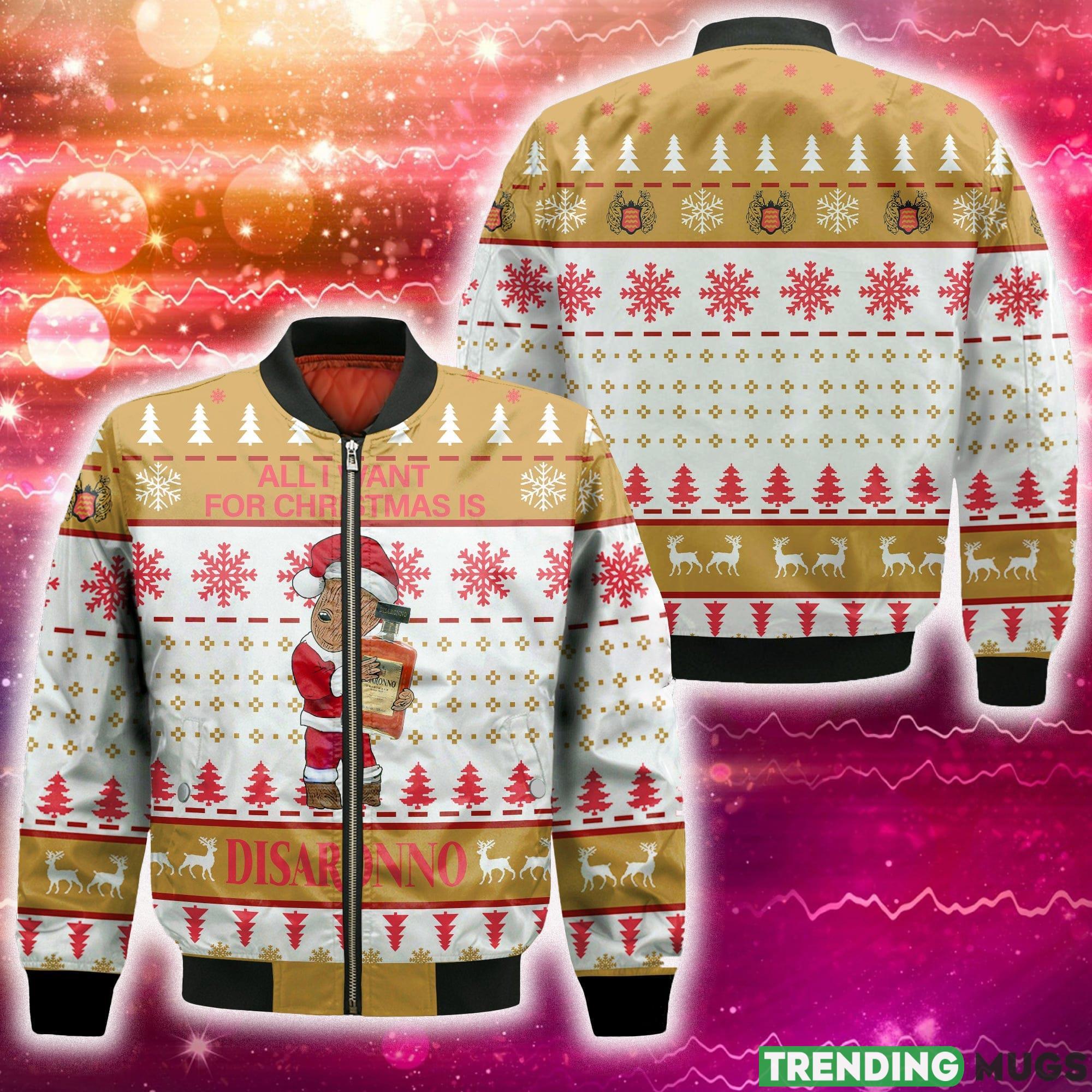 Groot All I Need For Christmas Is Disaronno 3D Bomber AOP For Men And Women Gift Christmas - Groot All I Need For Christmas Is Disaronno 3D Bomber AOP For Men And Women Gift Christmas