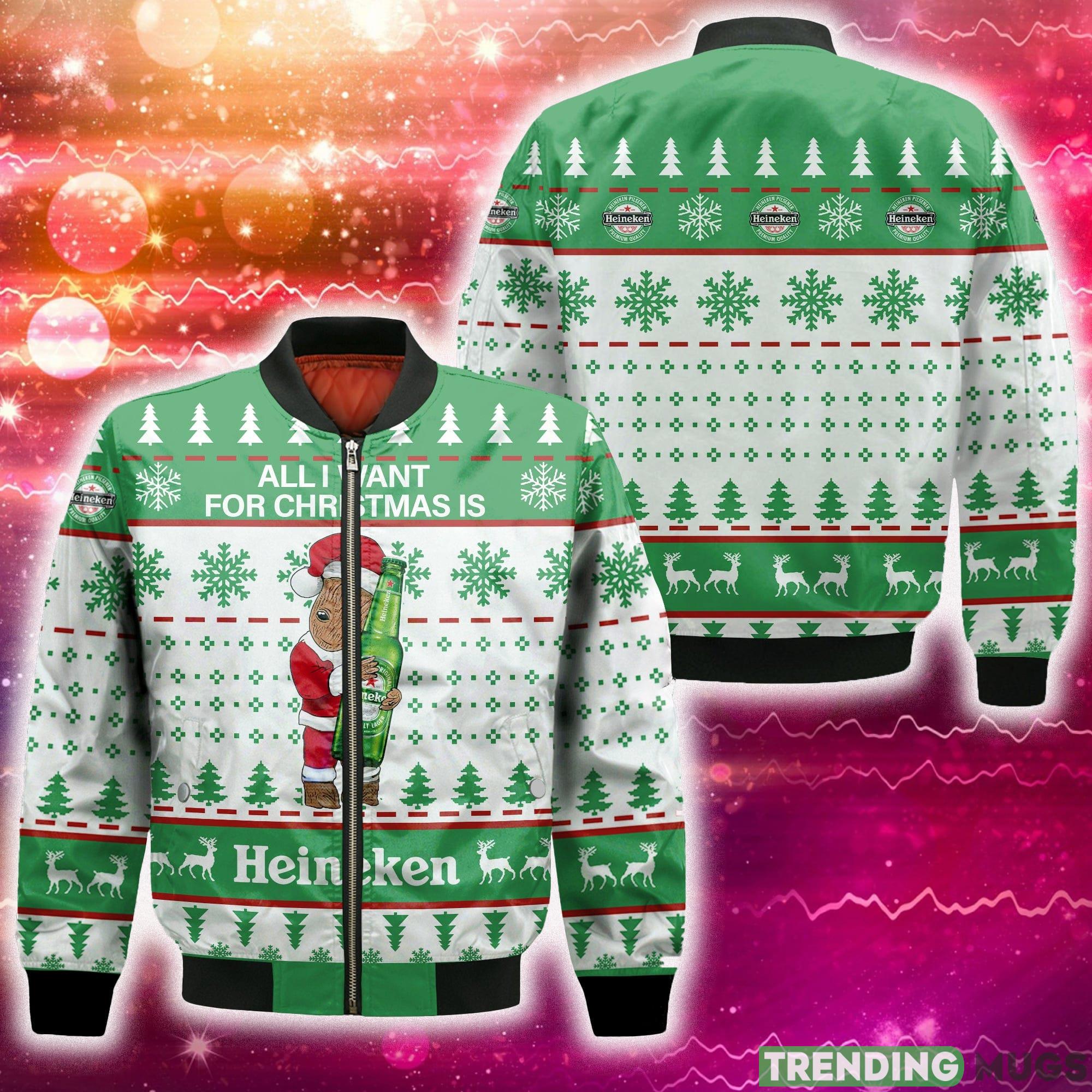 Groot All I Need For Christmas Is Heineken 3D Bomber AOP For Men And Women Gift Christmas - Groot All I Need For Christmas Is Heineken 3D Bomber AOP For Men And Women Gift Christmas Groot All I Need For Christmas Is Heineken 3D Bomber AOP For Men And Women Gift Christmas - Groot All I Need For Christmas Is Heineken 3D Bomber AOP For Men And Women Gift Christmas