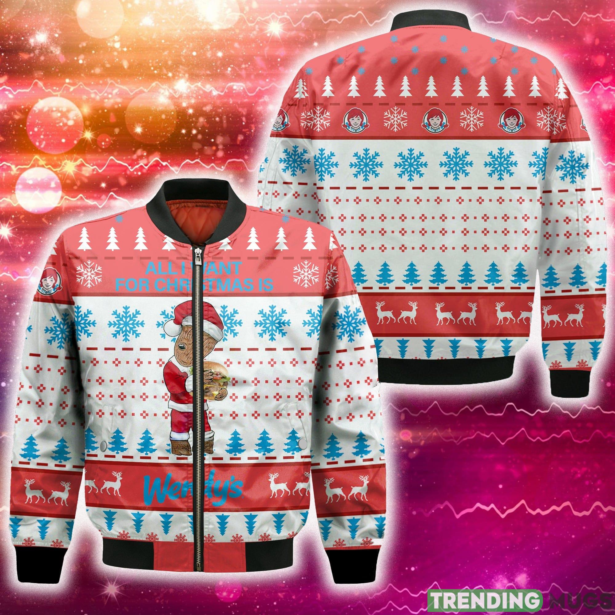 Groot All I Need For Christmas Is Wendy's 3D Bomber AOP For Men And Women Gift Christmas - Groot All I Need For Christmas Is Wendy's 3D Bomber AOP For Men And Women Gift Christmas Groot All I Need For Christmas Is Wendy's 3D Bomber AOP For Men And Women Gift Christmas - Groot All I Need For Christmas Is Wendy's 3D Bomber AOP For Men And Women Gift Christmas