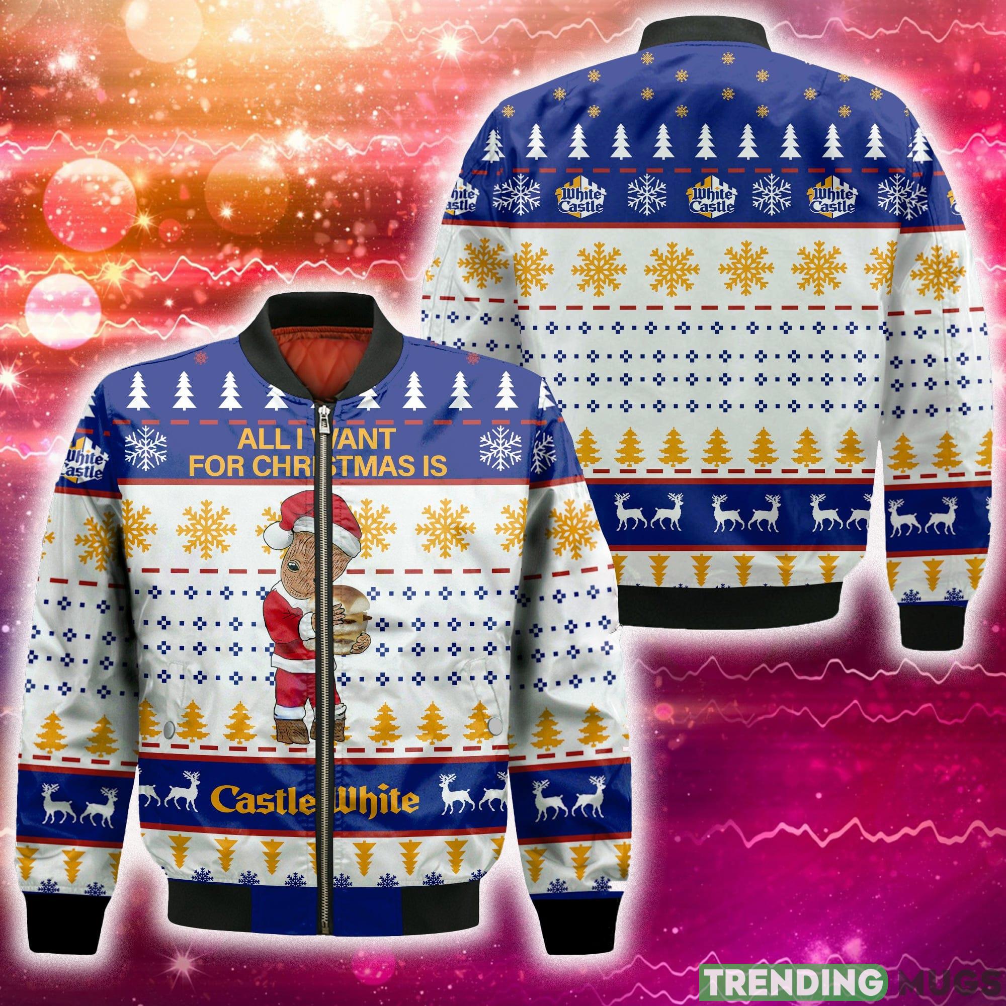 Groot All I Need For Christmas Is White Castle 3D Bomber AOP For Men And Women Gift Christmas - Groot All I Need For Christmas Is White Castle 3D Bomber AOP For Men And Women Gift Christmas Groot All I Need For Christmas Is White Castle 3D Bomber AOP For Men And Women Gift Christmas - Groot All I Need For Christmas Is White Castle 3D Bomber AOP For Men And Women Gift Christmas