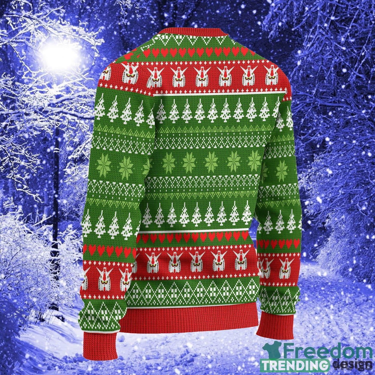 Gundam Anime Custom Xmas Women Mens Ugly Christmas 3D Knitted Sweater 3D Sweater Gundam Anime Custom Xmas Women Mens Ugly Christmas 3D Knitted Sweater 3D Sweater