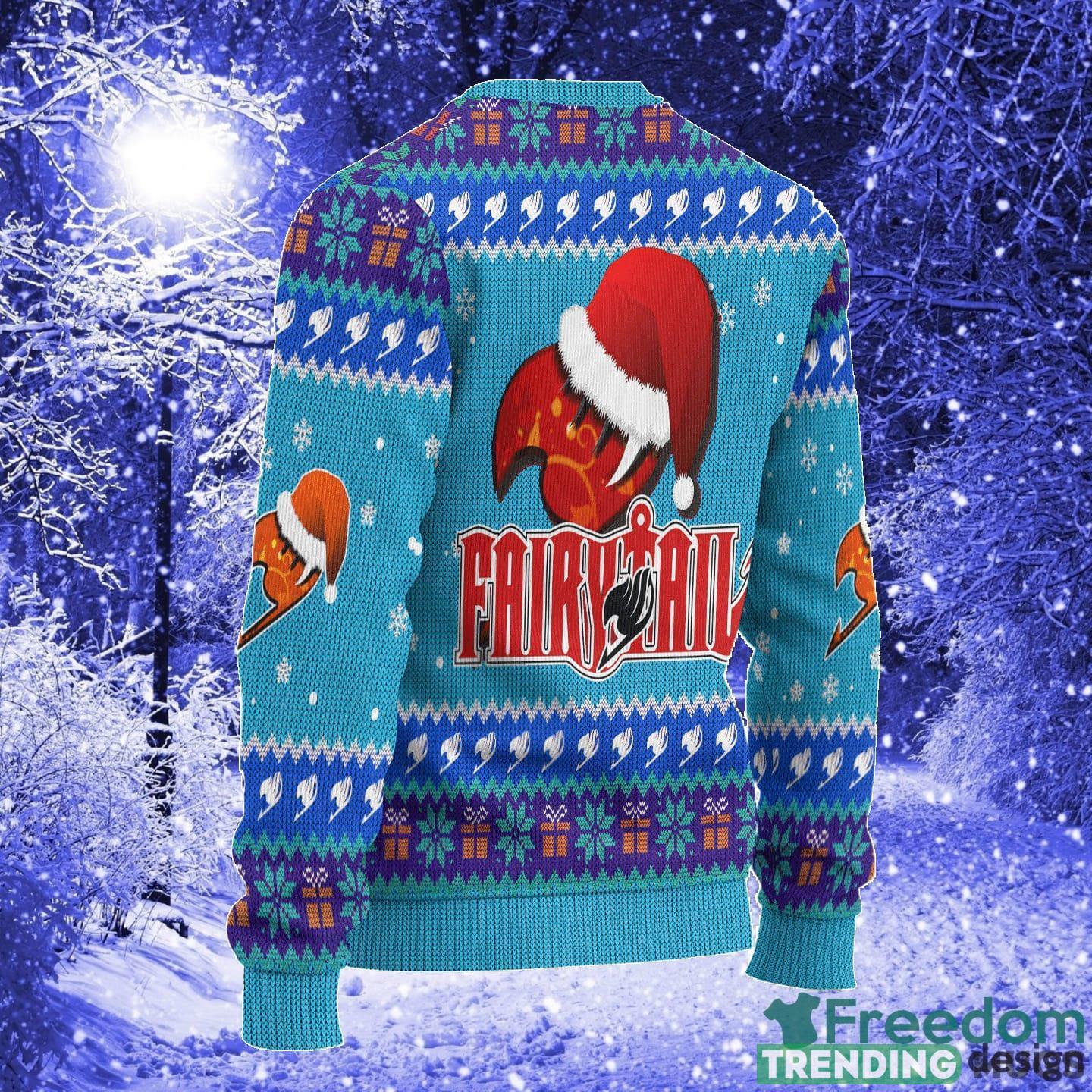 Happy Anime Custom Fairy Tail Xmas Women Mens Ugly Christmas 3D Knitted Sweater 3D Sweater Happy Anime Custom Fairy Tail Xmas Women Mens Ugly Christmas 3D Knitted Sweater 3D Sweater