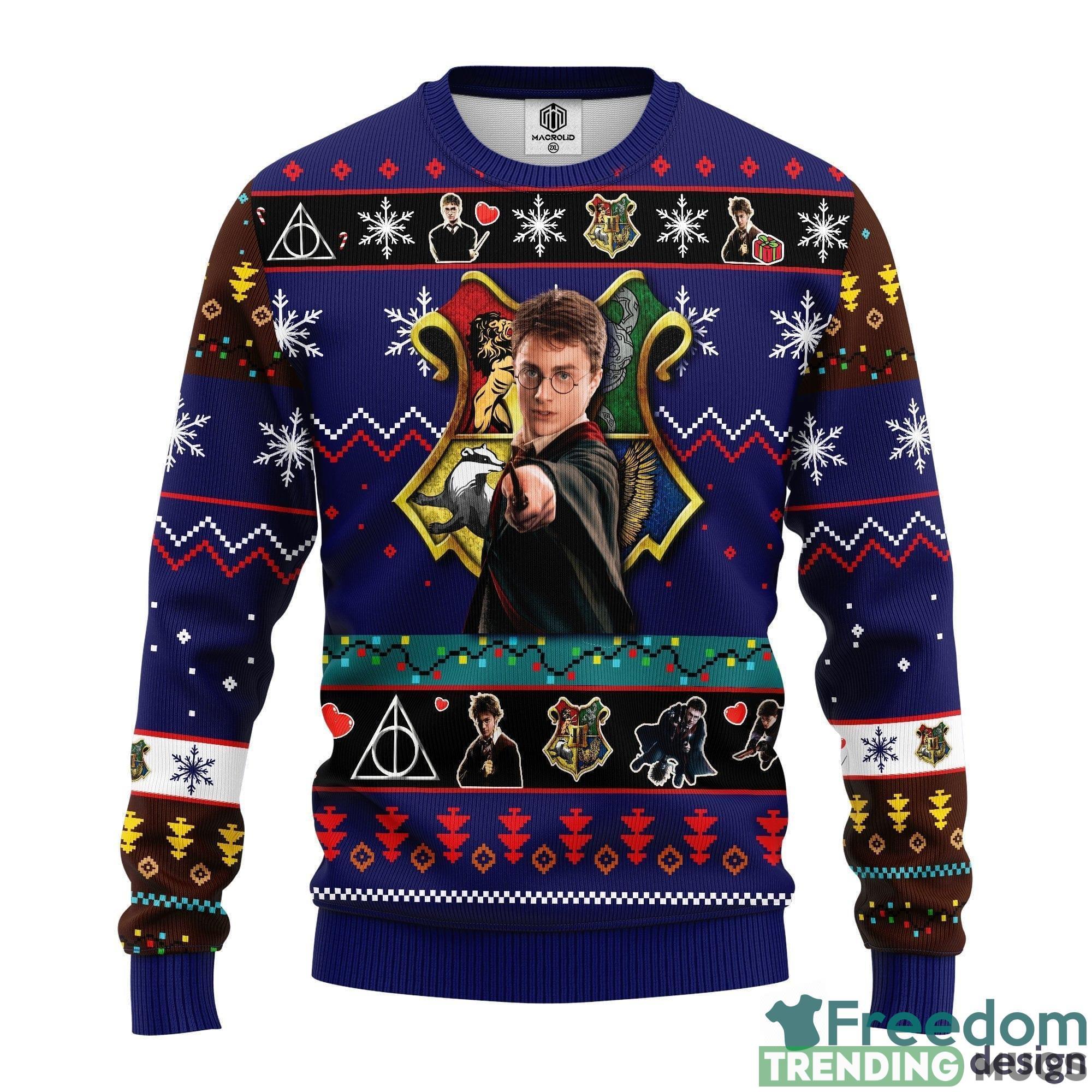 Harry Potter Blue 1- Thanksgiving Women Mens Ugly Christmas 3D Knitted Sweater - Harry Potter Ugly Christmas Sweater Blue 1- Amazing Gift Idea Thanksgiving Gift_1 Harry Potter Blue 1- Thanksgiving Women Mens Ugly Christmas 3D Knitted Sweater - Harry Potter Ugly Christmas Sweater Blue 1- Amazing Gift Idea Thanksgiving Gift_1