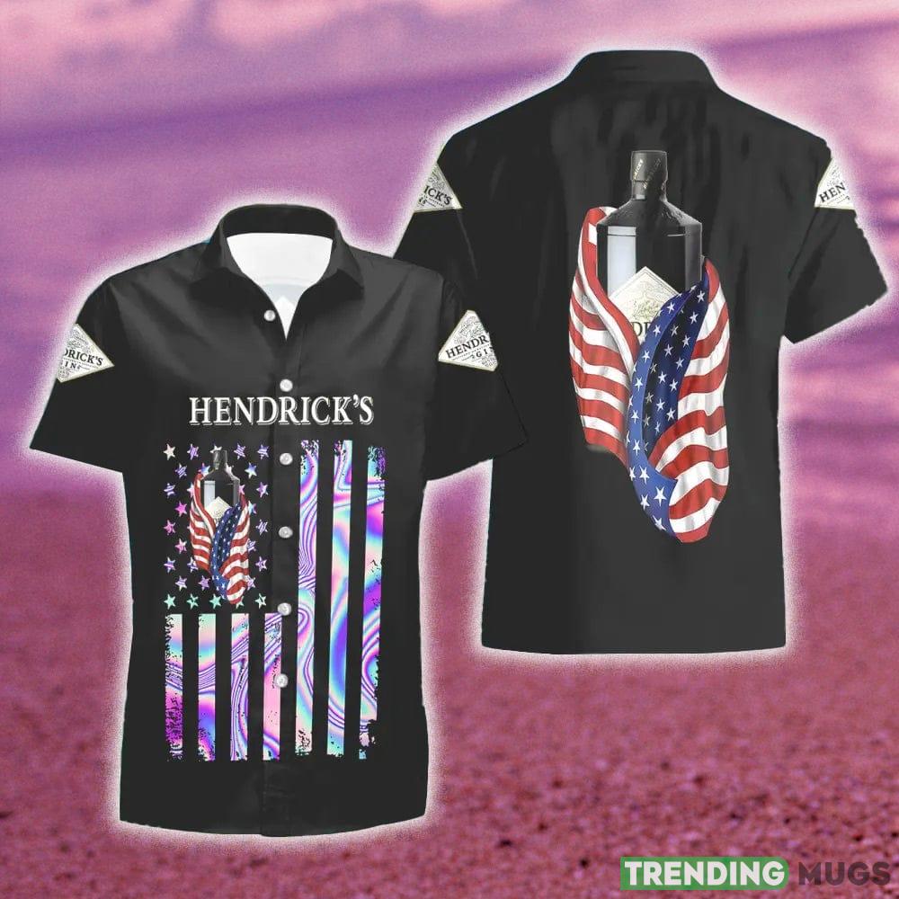 Hendrick's Gin USA Flag Aloha Summer Beach Hawaiian Combo Shirt And Short Gift Hawaiian For Mens Hawaiian & Short Hendrick's Gin USA Flag Aloha Summer Beach Hawaiian Combo Shirt And Short Gift Hawaiian For Mens Hawaiian & Short