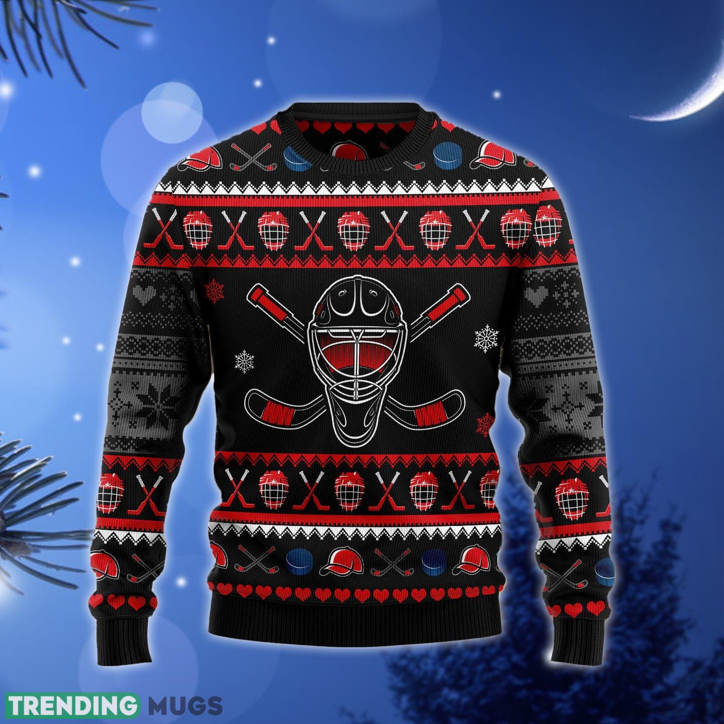 Hockey Puck Ugly Christmas Sweater Gift Men Women - Hockey Puck Christmas HZ112610 unisex womens & mens, couples matching, friends, funny family ugly christmas holiday sweater gifts (plus size available)_1 Hockey Puck Ugly Christmas Sweater Gift Men Women - Hockey Puck Christmas HZ112610 unisex womens & mens, couples matching, friends, funny family ugly christmas holiday sweater gifts (plus size available)_1