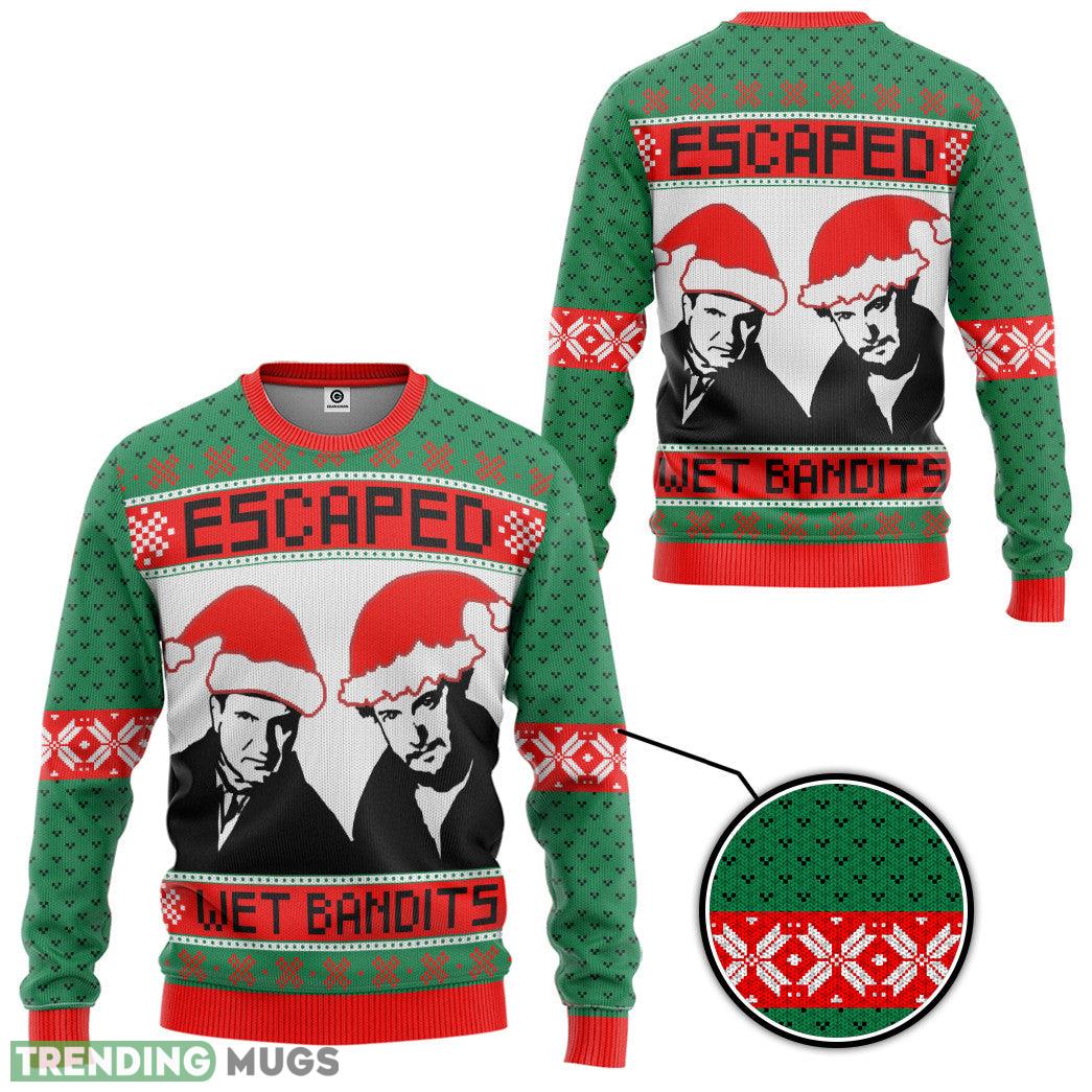 Home Alone Escaped Wet Bandits Ugly Christmas Sweater Gift For Men Women 3D Sweater Home Alone Escaped Wet Bandits Ugly Christmas Sweater Gift For Men Women 3D Sweater