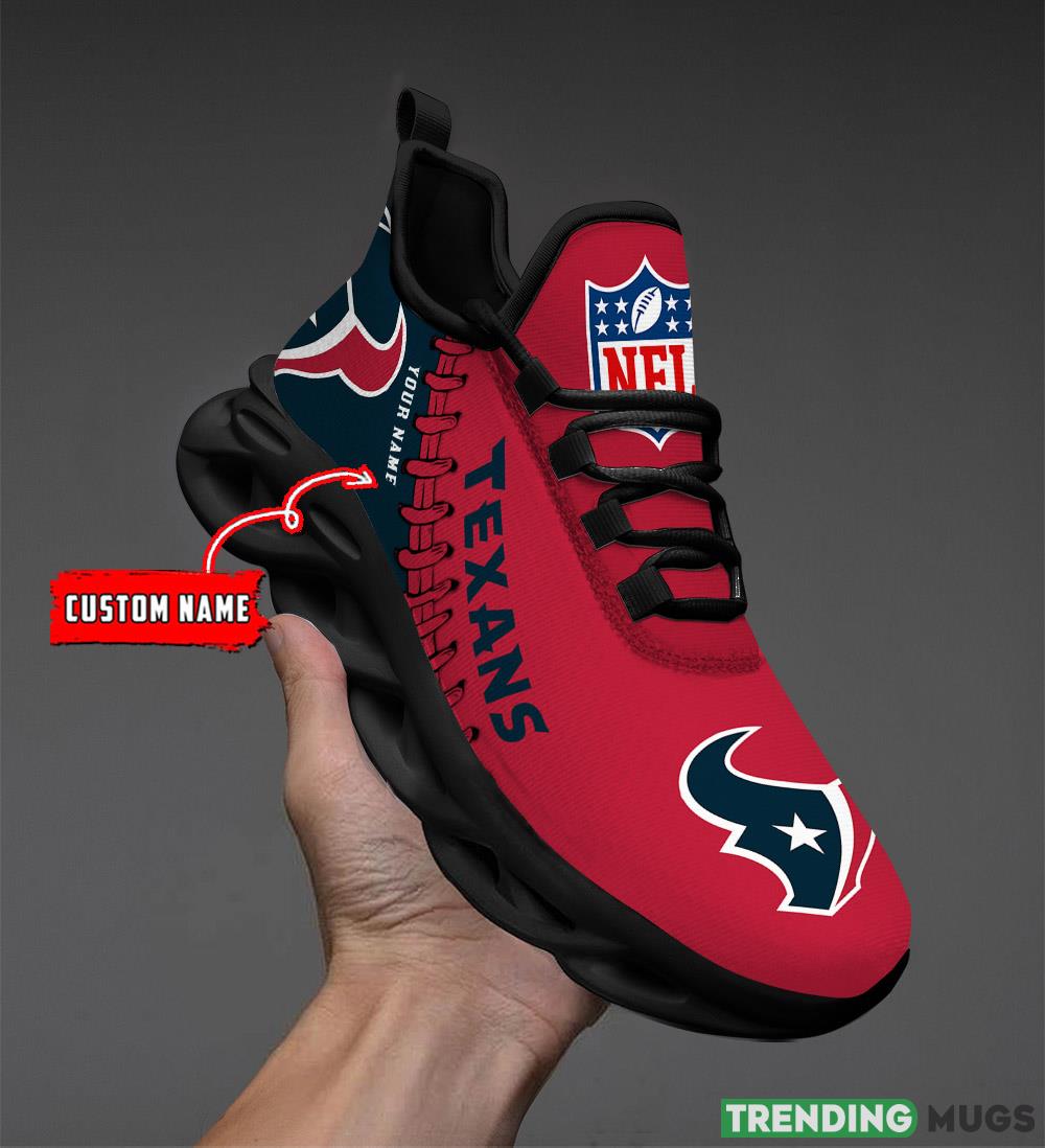 Houston Texans Max Soul Shoes Design 5 Custom Name Running Sneakers For Fans Gift - Houston Texans-PERSONALIZED MAX SOUL SHOES_1