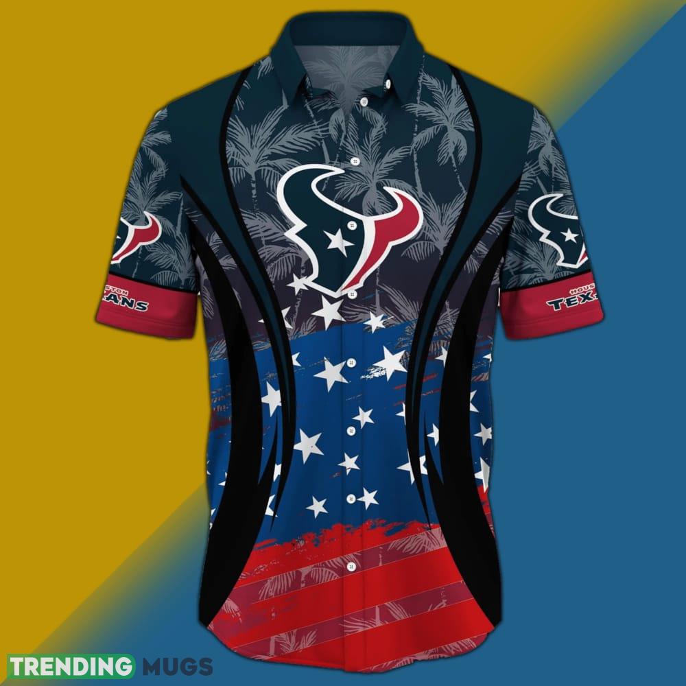 Houston Texans NFL Flag American Hawaiian Shirt Short Sleeve Hawaiian Shirt Houston Texans NFL Flag American Hawaiian Shirt Short Sleeve Hawaiian Shirt
