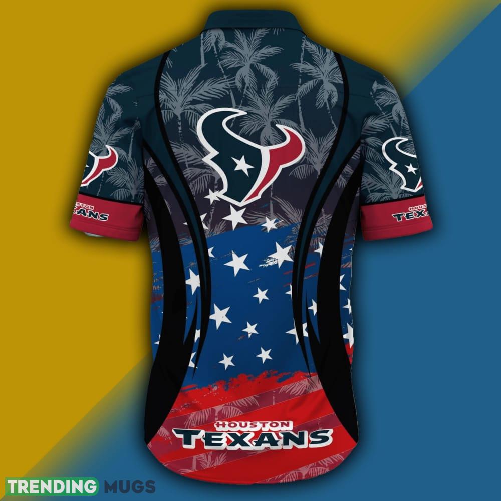 Houston Texans NFL Flag American Hawaiian Shirt Short Sleeve Hawaiian Shirt Houston Texans NFL Flag American Hawaiian Shirt Short Sleeve Hawaiian Shirt