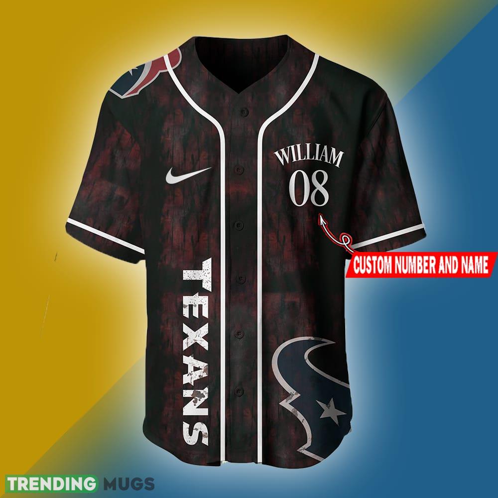 Houston Texans Personalized NFL Swoosh American Baseball Jersey Shirt Gift Men Women Football Jersey Houston Texans Personalized NFL Swoosh American Baseball Jersey Shirt Gift Men Women Football Jersey