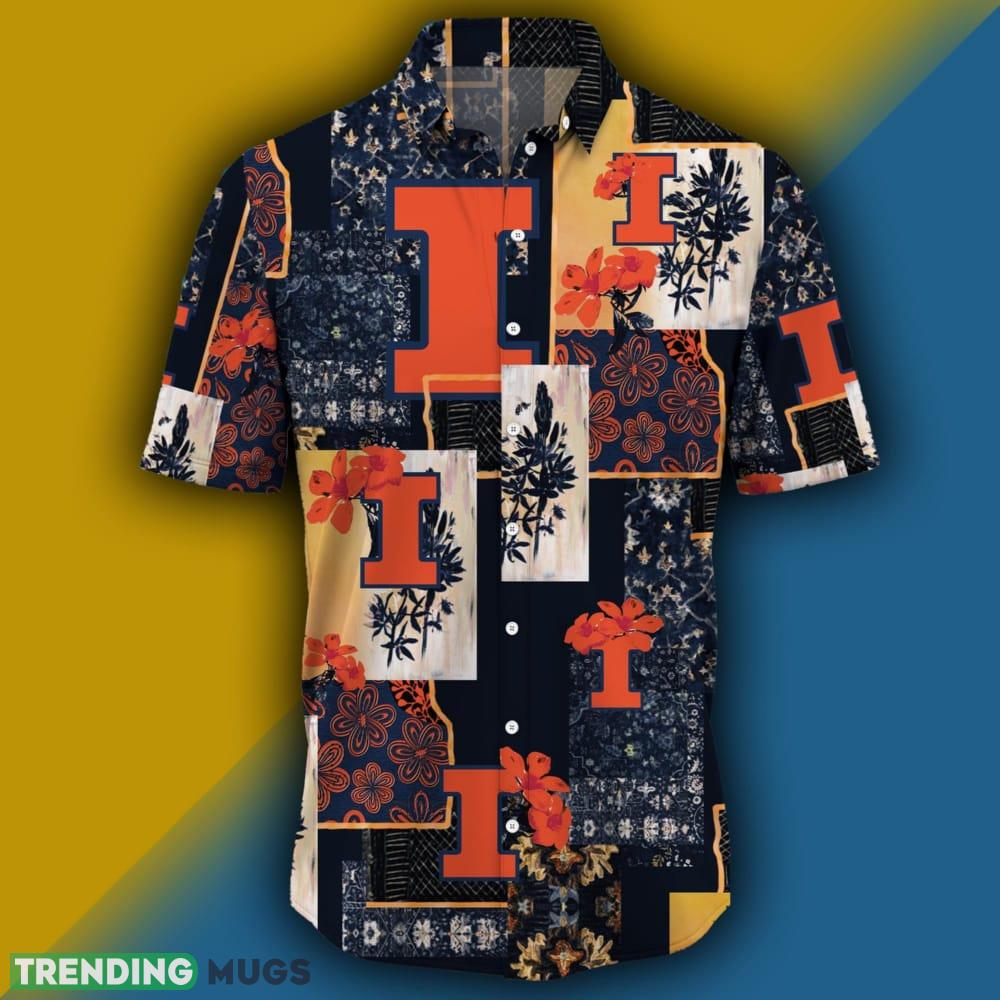 Illinois Fighting Illini Map US Pattern Hawaiian Shirt Short Sleeve For Men And Women Hawaiian Shirt Illinois Fighting Illini Map US Pattern Hawaiian Shirt Short Sleeve For Men And Women Hawaiian Shirt