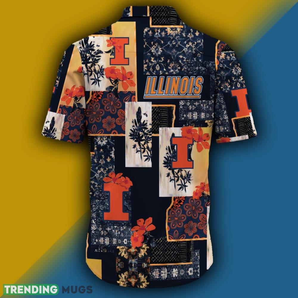 Illinois Fighting Illini Map US Pattern Hawaiian Shirt Short Sleeve For Men And Women Hawaiian Shirt Illinois Fighting Illini Map US Pattern Hawaiian Shirt Short Sleeve For Men And Women Hawaiian Shirt