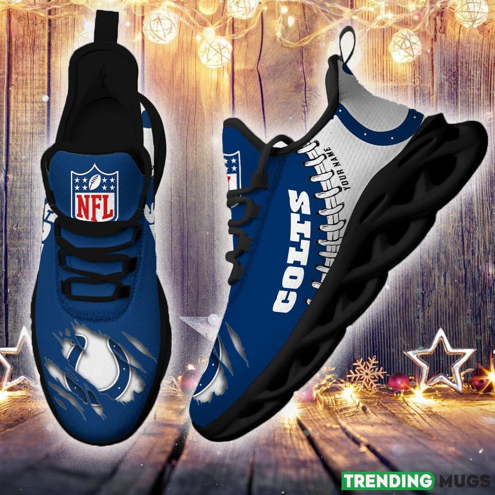 Indianapolis Colts Custom Name NFL Max Soul Shoes Chunky Sneakers Gift For Fans Max Soul Indianapolis Colts Custom Name NFL Max Soul Shoes Chunky Sneakers Gift For Fans Max Soul