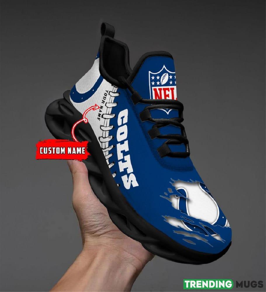 Indianapolis Colts Custom Name NFL Max Soul Shoes Chunky Sneakers Gift For Fans Max Soul Indianapolis Colts Custom Name NFL Max Soul Shoes Chunky Sneakers Gift For Fans Max Soul