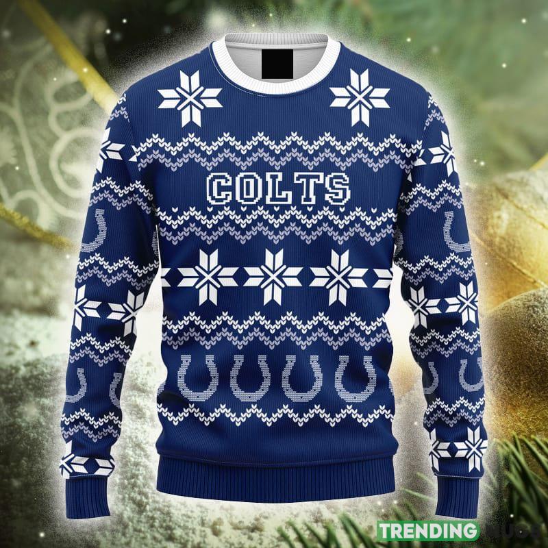Indianapolis Colts NFL Limited Ugly Sweater Sweatshirt Frosty Gift Christmas - NFL Indianapolis Colts All Over Print Christmas Ugly Sweater Sweatshirt_1