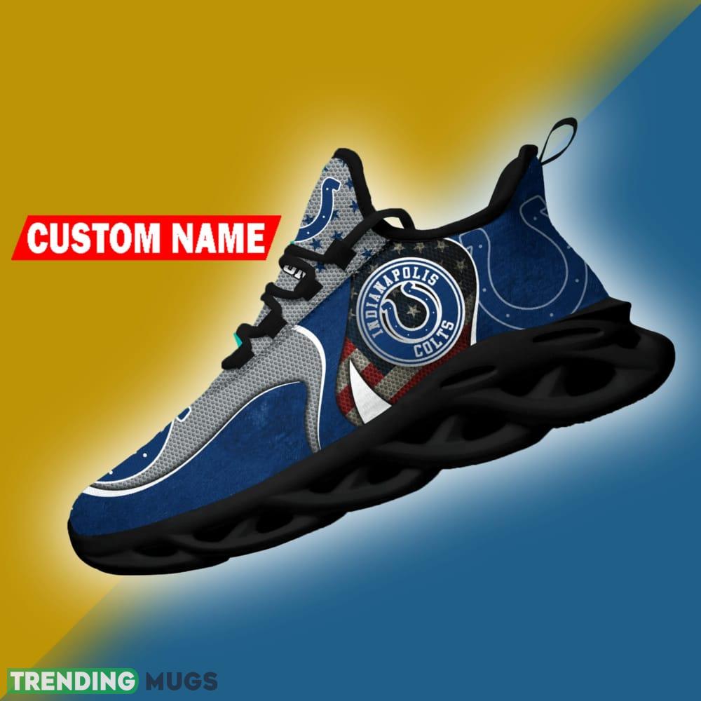 Indianapolis Colts NFL Logo Flag Running Shoes Personalized Max Soul Sneakers Max Soul Indianapolis Colts NFL Logo Flag Running Shoes Personalized Max Soul Sneakers Max Soul