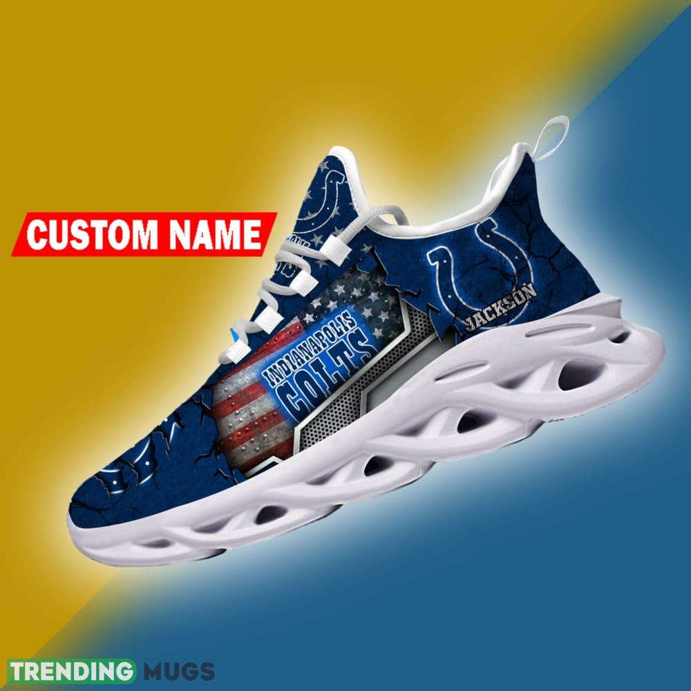 Indianapolis Colts NFL Sport Sneakers Flag Pattern Max Soul Shoes Personalized - Indianapolis Colts NFL Sport Sneakers Flag Pattern Max Soul Shoes Personalized Photo 4 Indianapolis Colts NFL Sport Sneakers Flag Pattern Max Soul Shoes Personalized - Indianapolis Colts NFL Sport Sneakers Flag Pattern Max Soul Shoes Personalized Photo 4