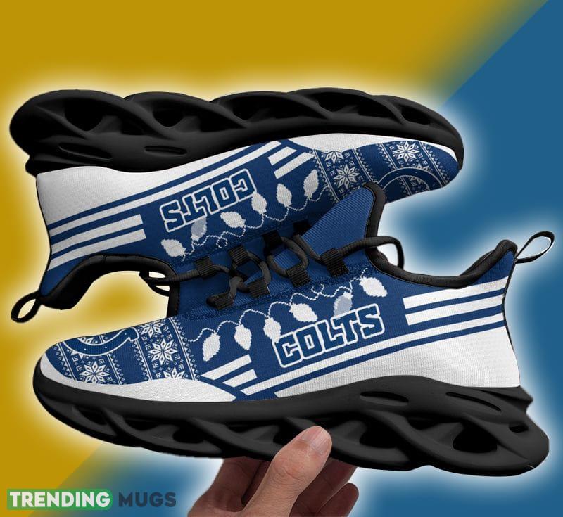 Indianapolis Colts X max Santa Claus Max Soul Shoes Contemporary Christmas Sneakers Max Soul Indianapolis Colts X max Santa Claus Max Soul Shoes Contemporary Christmas Sneakers Max Soul