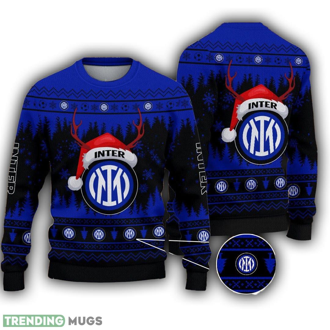 Inter Milan Family AOP Knitted Sweater Gift Christmas For Men Women - Inter Milan Family AOP Knitted Sweater Gift Christmas For Men Women
