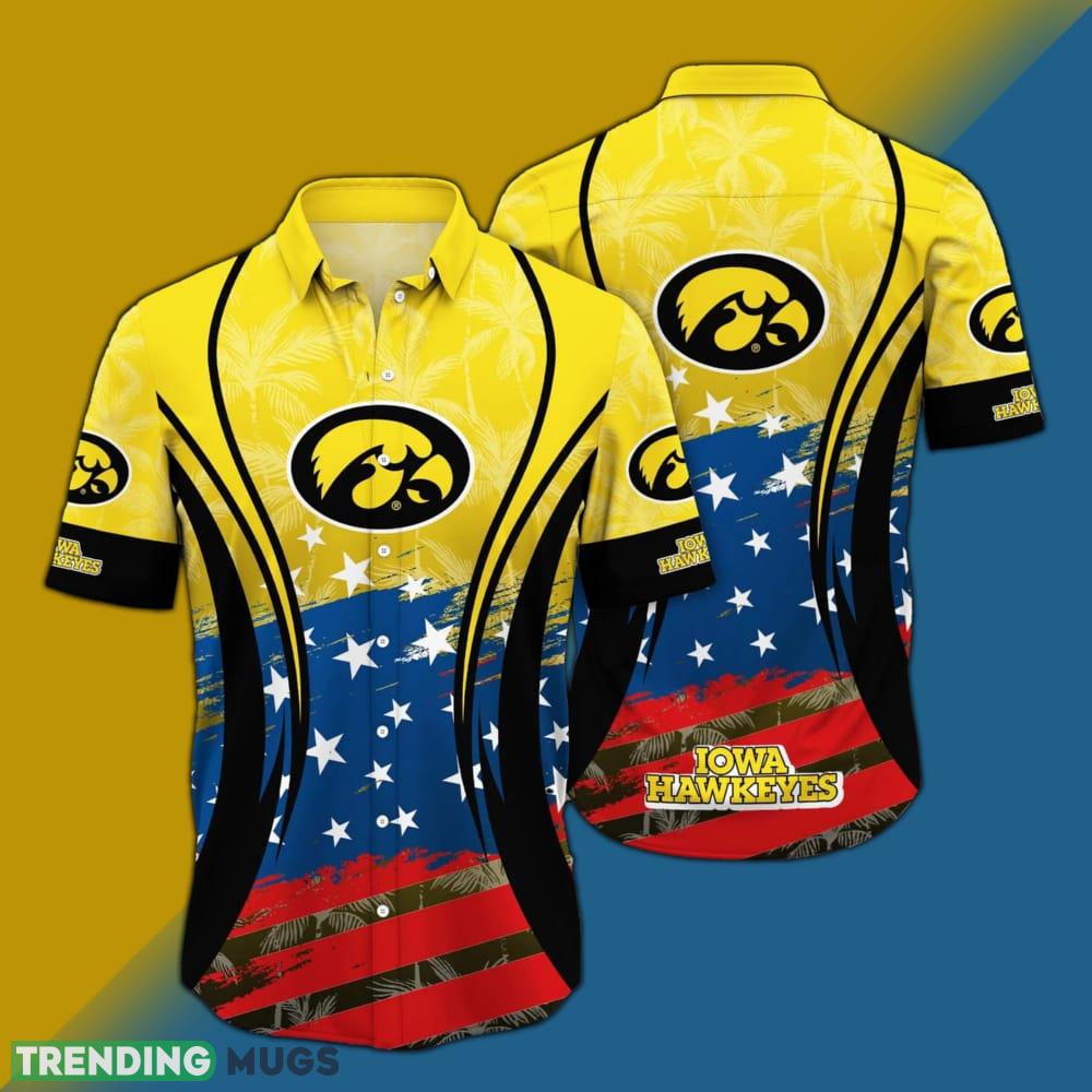 Iowa Hawkeyes NCAA Flag American Hawaiian Shirt Short Sleeve - Iowa Hawkeyes NCAA Flag American Hawaiian Shirt Short Sleeve Photo 2 Iowa Hawkeyes NCAA Flag American Hawaiian Shirt Short Sleeve - Iowa Hawkeyes NCAA Flag American Hawaiian Shirt Short Sleeve Photo 2