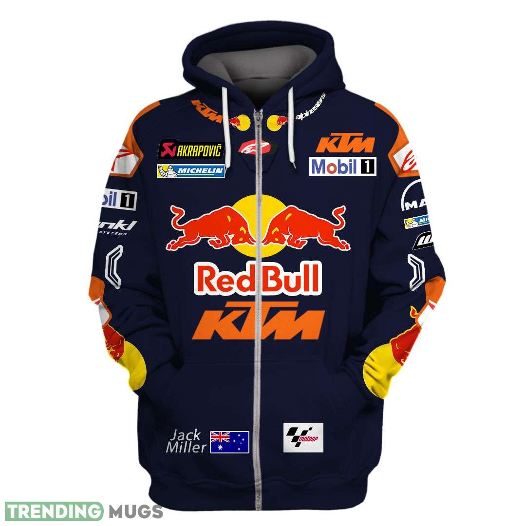 Jack Miller Red Bull KTM F1 Racing New Season 3D Zip Hoodie 3D Hoodies Jack Miller Red Bull KTM F1 Racing New Season 3D Zip Hoodie 3D Hoodies