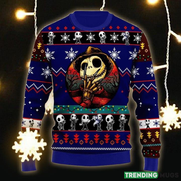 Jack Skellington Blues Ugly Christmas Sweater Gift Men Women - Jack Skellington Blues Ugly Christmas Sweater_1 Jack Skellington Blues Ugly Christmas Sweater Gift Men Women - Jack Skellington Blues Ugly Christmas Sweater_1
