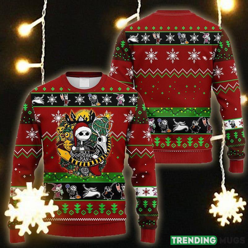 Jack Skellington's Christmas Plan Ugly Christmas Sweater Gift Men Women 3D Sweater Jack Skellington's Christmas Plan Ugly Christmas Sweater Gift Men Women - Jack Skellington's Christmas Plan Ugly Christmas Sweater_1