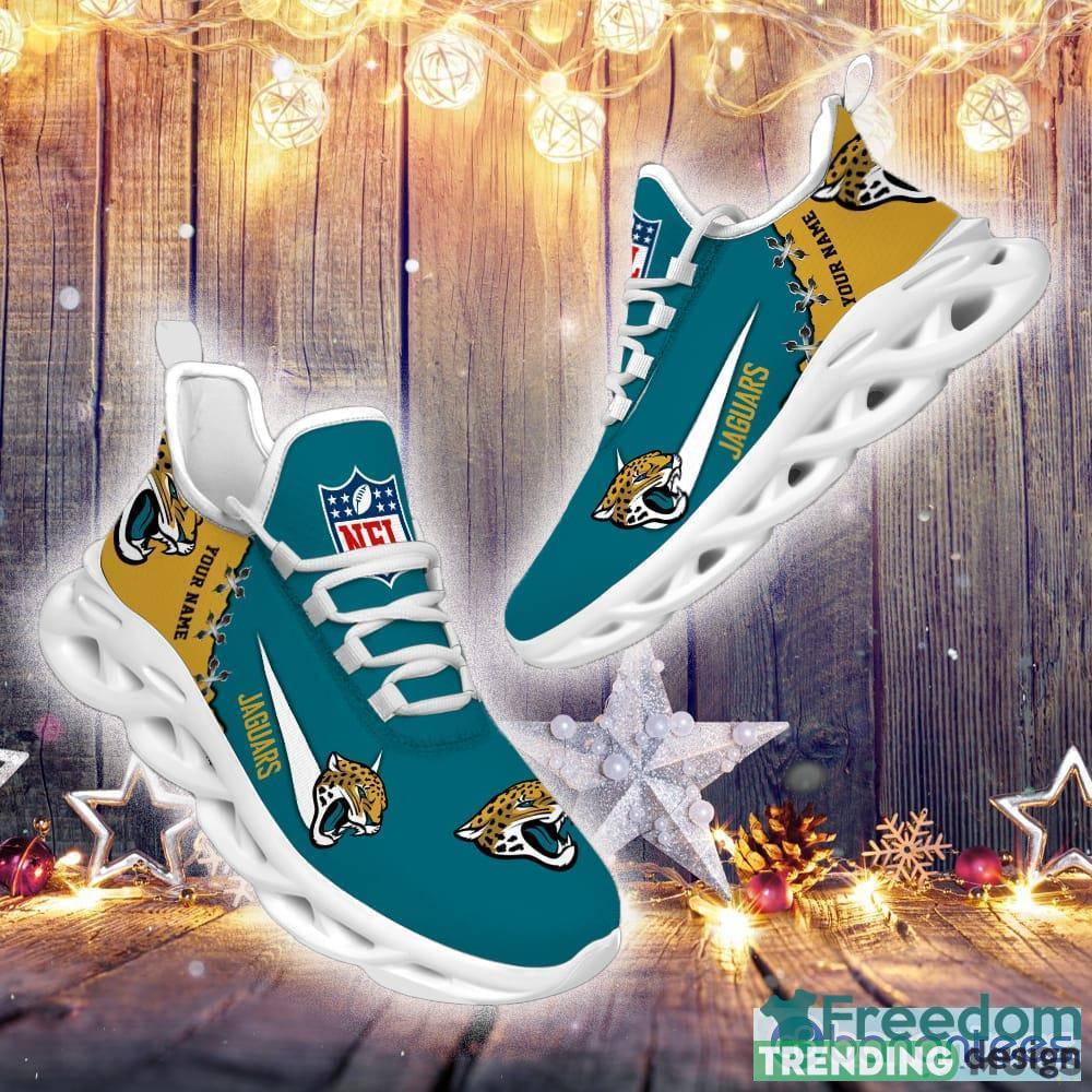 Jacksonville Jaguars Custom Name NFL Premium Luxury Max Soul Shoes Gift For Fans Running Sneaker Max Soul Jacksonville Jaguars Custom Name NFL Premium Luxury Max Soul Shoes Gift For Fans Running Sneaker Max Soul