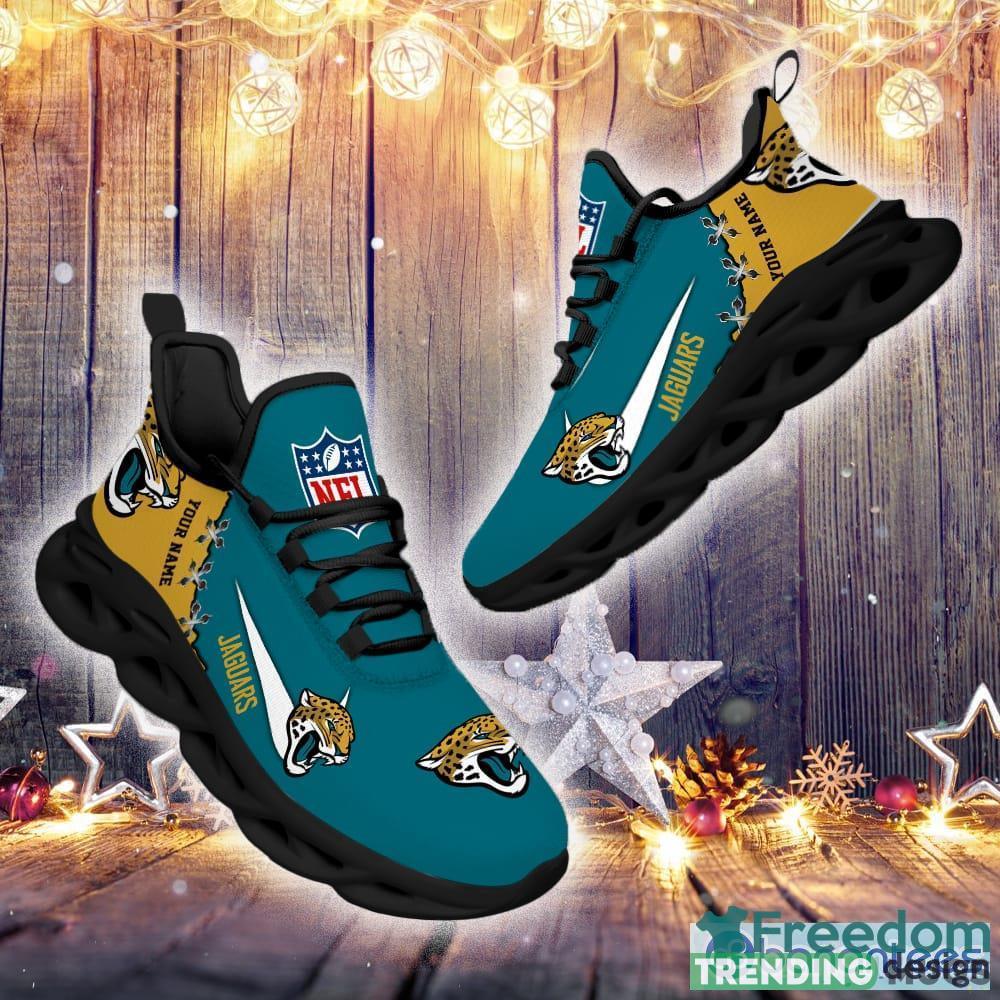 Jacksonville Jaguars Custom Name NFL Premium Luxury Max Soul Shoes Gift For Fans Running Sneaker Max Soul Jacksonville Jaguars Custom Name NFL Premium Luxury Max Soul Shoes Gift For Fans Running Sneaker Max Soul