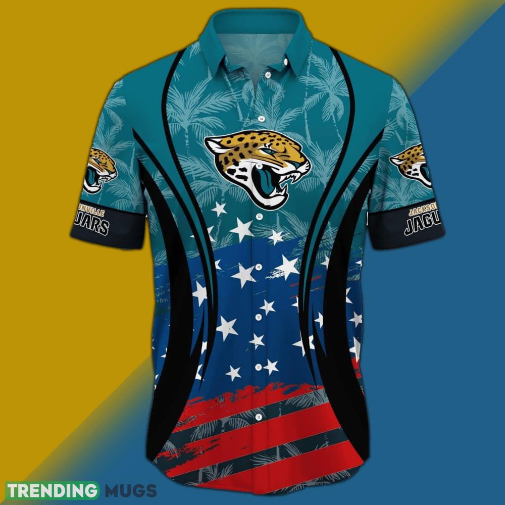 Jacksonville Jaguars NFL Flag American Hawaiian Shirt Short Sleeve Hawaiian Shirt Jacksonville Jaguars NFL Flag American Hawaiian Shirt Short Sleeve Hawaiian Shirt