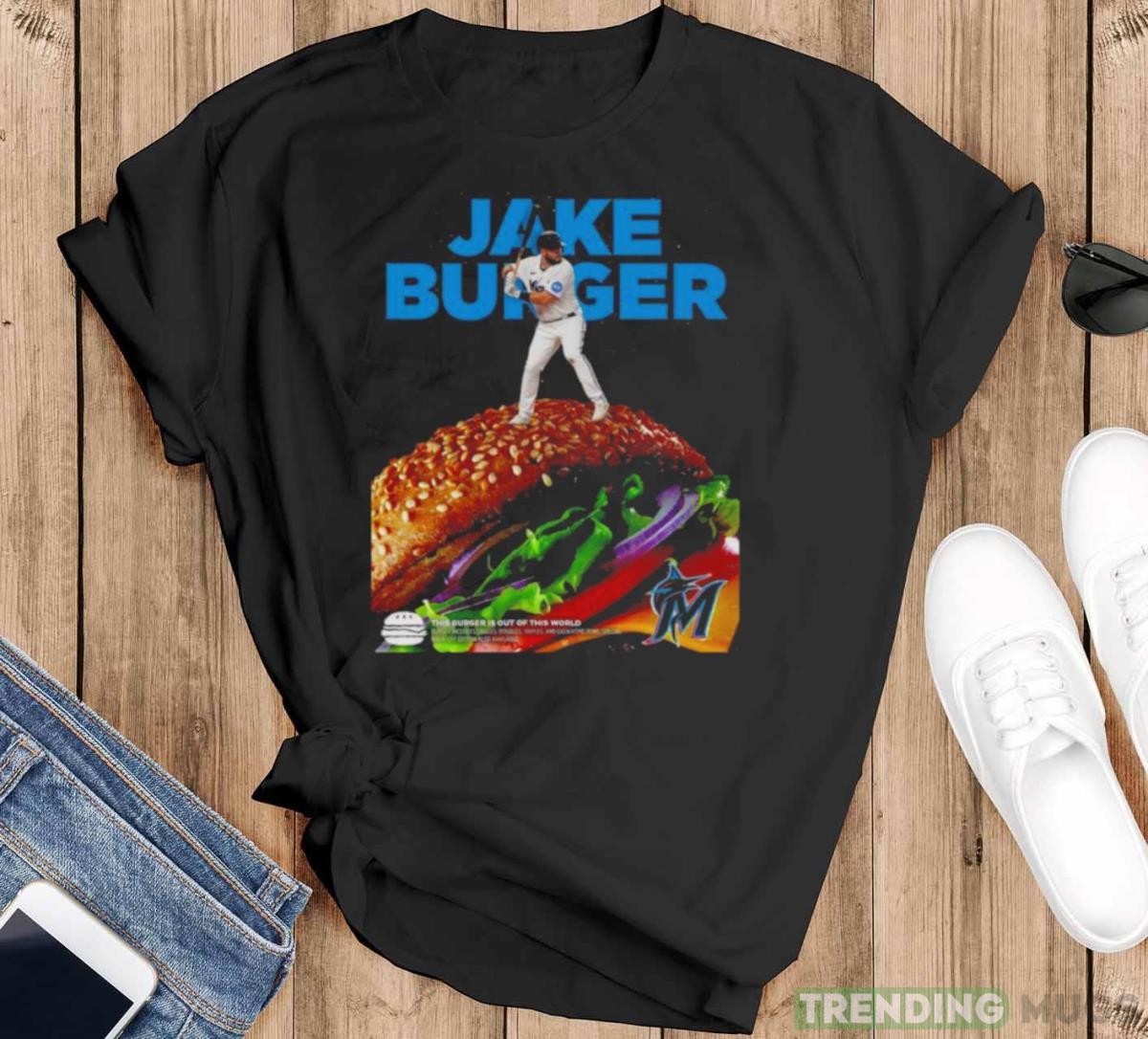 Jake Burger Miami Marlins Shirt - Black T-Shirt Jake Burger Miami Marlins Shirt - Black T-Shirt