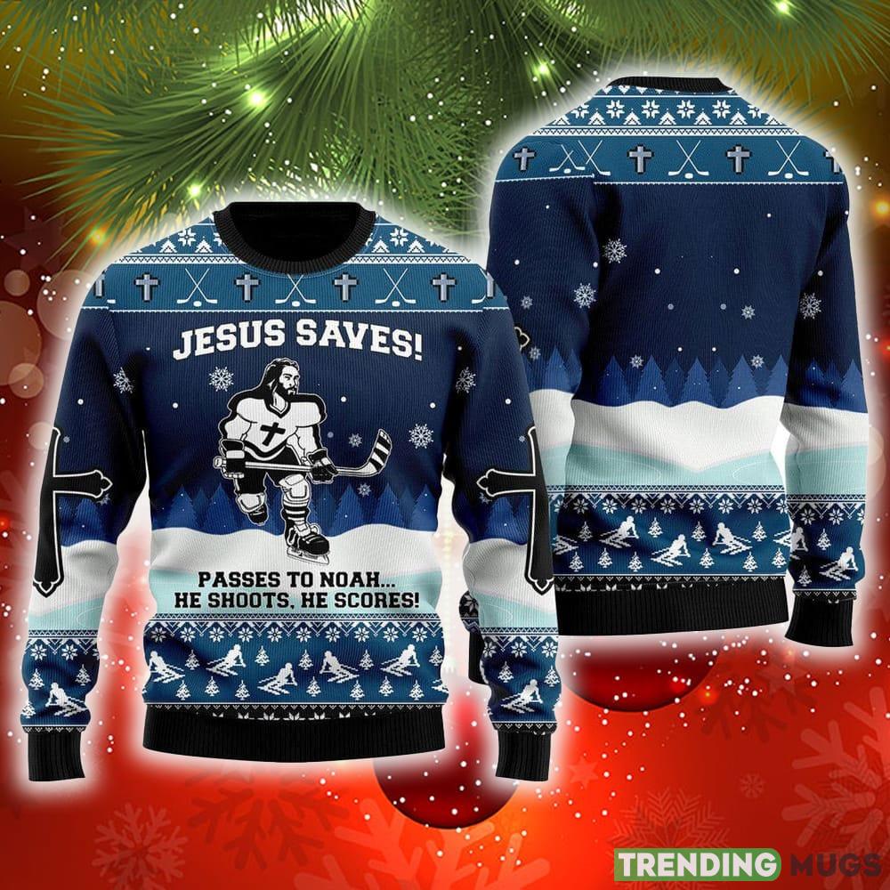 Jesus Saves Hockey Ugly Christmas Sweater Season Gift For Men And Women - Jesus Saves Hockey Ugly Christmas Sweater Season Gift For Men And Women Jesus Saves Hockey Ugly Christmas Sweater Season Gift For Men And Women - Jesus Saves Hockey Ugly Christmas Sweater Season Gift For Men And Women