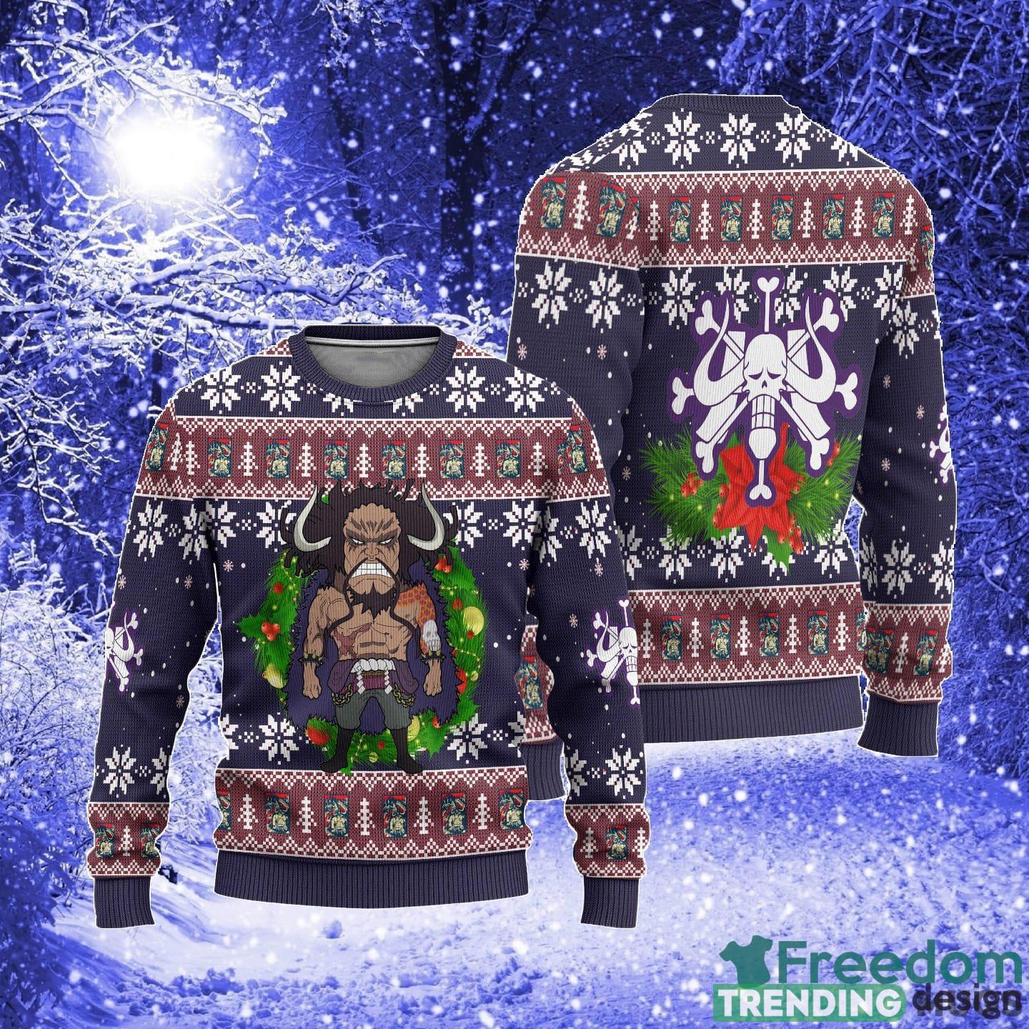 Kaido One Piece Anime Xmas Women Mens Ugly Christmas 3D Knitted Sweater 3D Sweater Kaido One Piece Anime Xmas Women Mens Ugly Christmas 3D Knitted Sweater 3D Sweater