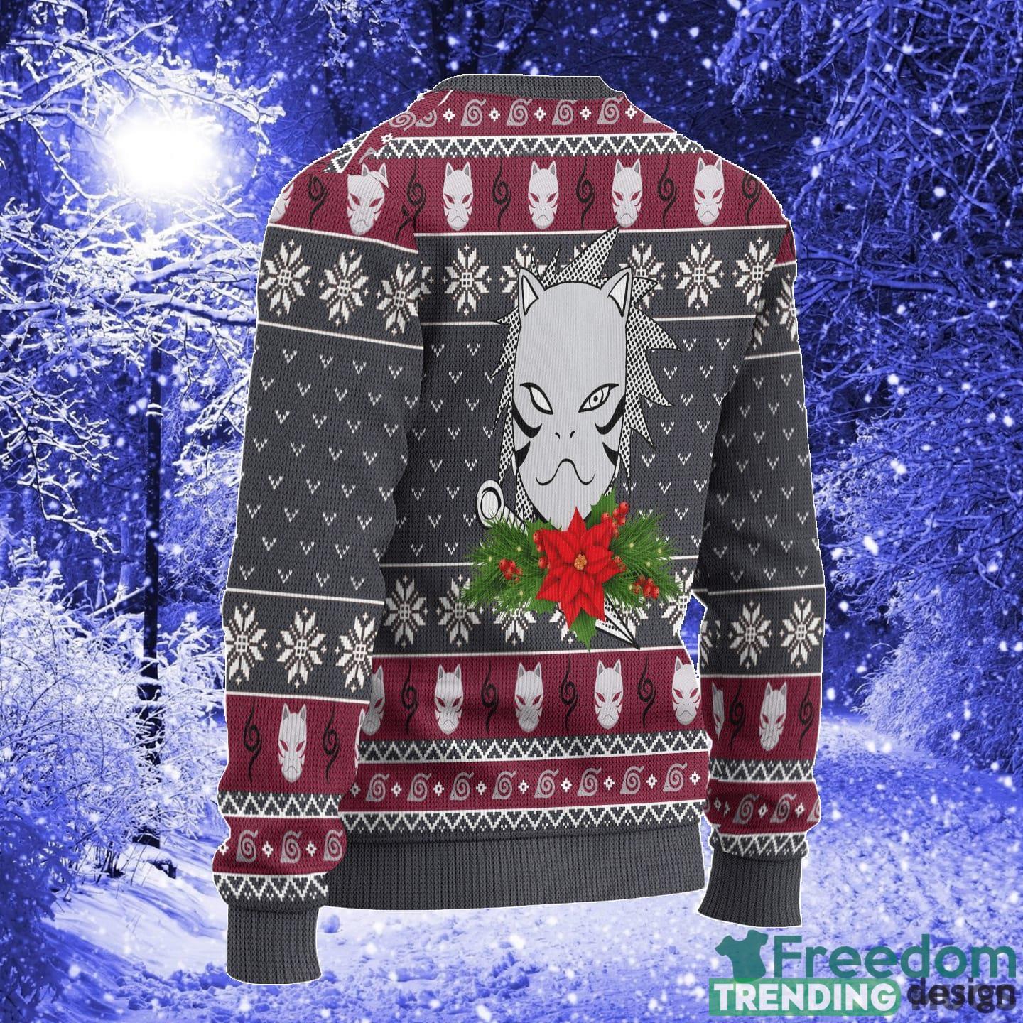 Kakashi Anbu Naruto Anime Xmas Women Mens Ugly Christmas 3D Knitted Sweater 3D Sweater Kakashi Anbu Naruto Anime Xmas Women Mens Ugly Christmas 3D Knitted Sweater 3D Sweater