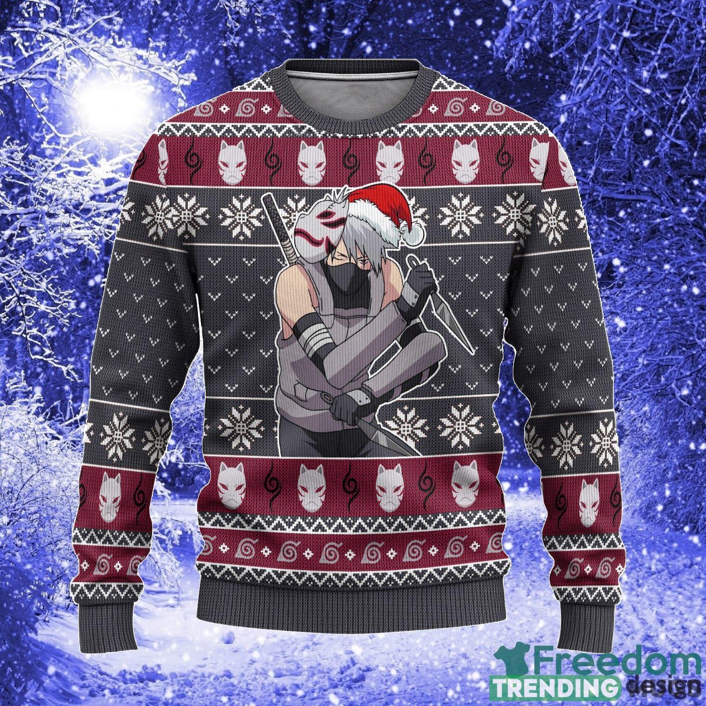 Kakashi Anbu Naruto Anime Xmas Women Mens Ugly Christmas 3D Knitted Sweater - Kakashi Anbu Ugly Christmas Sweater Naruto Anime Xmas Gift_1 Kakashi Anbu Naruto Anime Xmas Women Mens Ugly Christmas 3D Knitted Sweater - Kakashi Anbu Ugly Christmas Sweater Naruto Anime Xmas Gift_1