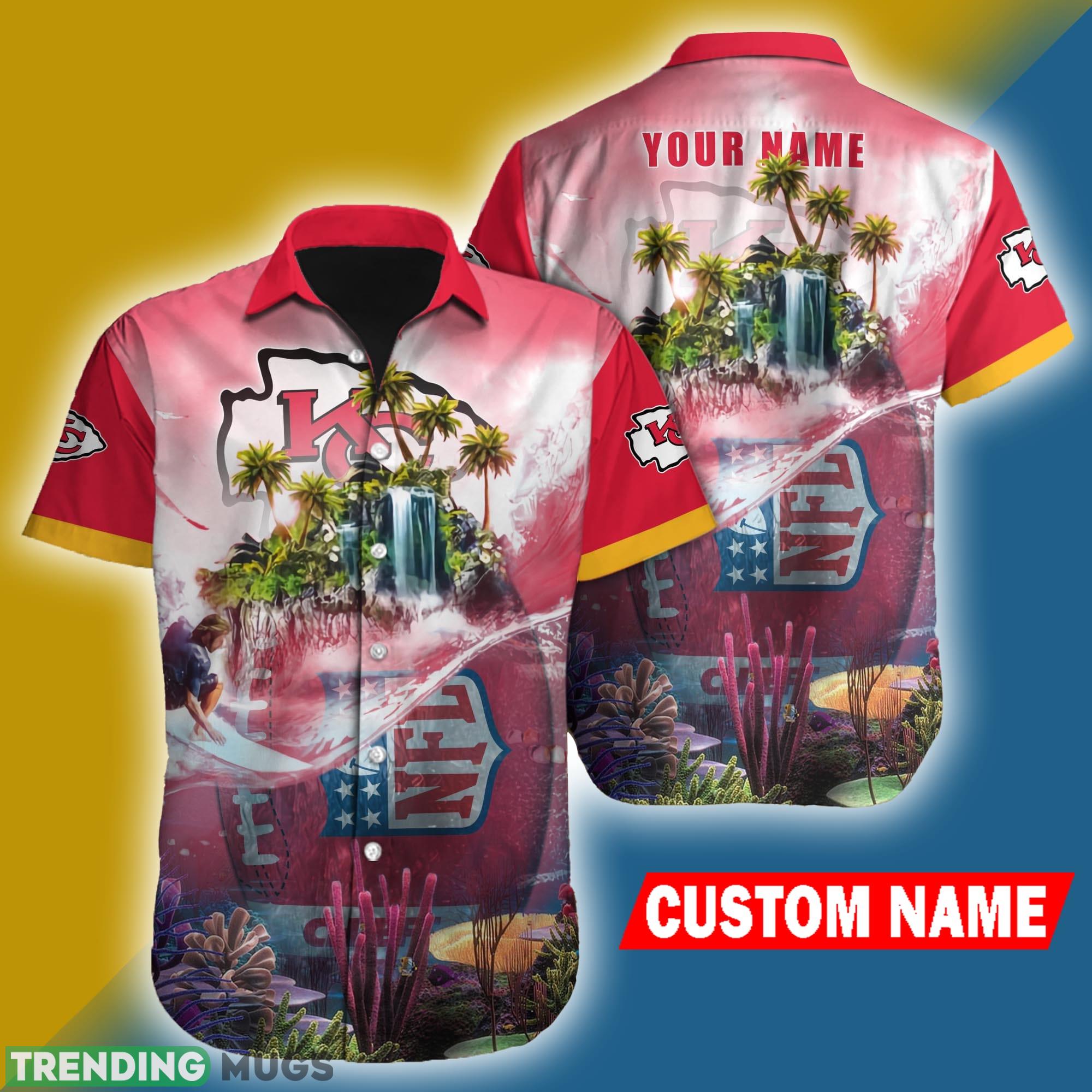 Kansas City Chiefs American Football Islands Hawaiian Shirt Custom Name - Kansas City Chiefs American Football Islands Hawaiian Shirt Custom Name