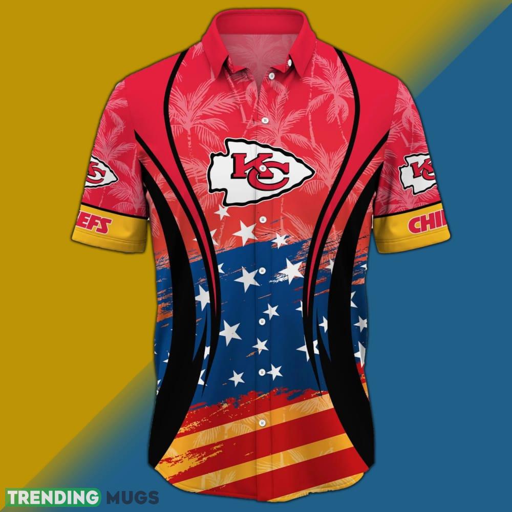 Kansas City Chiefs NFL Flag American Hawaiian Shirt Short Sleeve Hawaiian Shirt Kansas City Chiefs NFL Flag American Hawaiian Shirt Short Sleeve Hawaiian Shirt