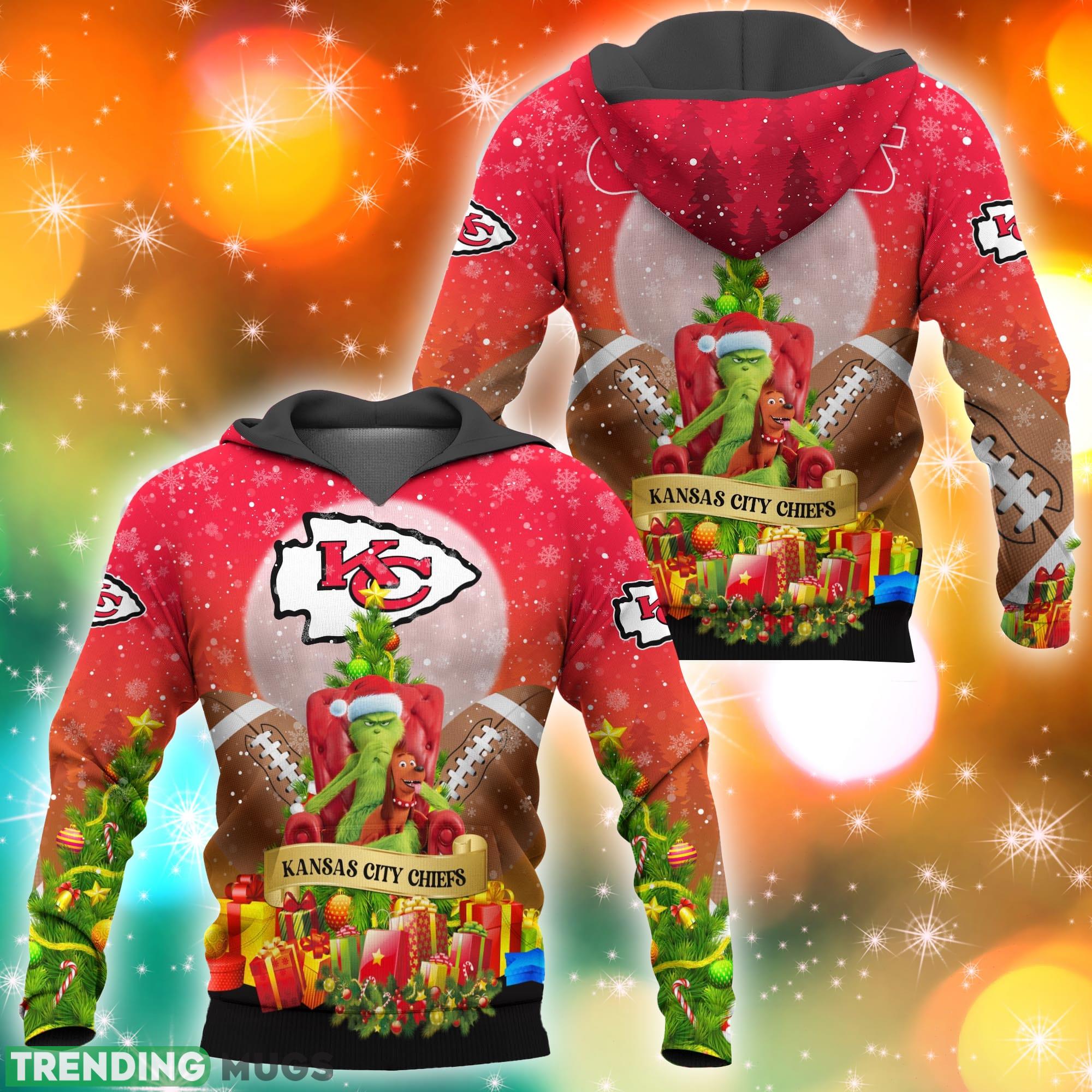 Kansas City Chiefs NFL Grinch Christmas Tree 3D Hoodie Pullover Prints - Kansas City Chiefs NFL Grinch Christmas Tree 3D Hoodie Pullover Prints Photo 2 Kansas City Chiefs NFL Grinch Christmas Tree 3D Hoodie Pullover Prints - Kansas City Chiefs NFL Grinch Christmas Tree 3D Hoodie Pullover Prints Photo 2