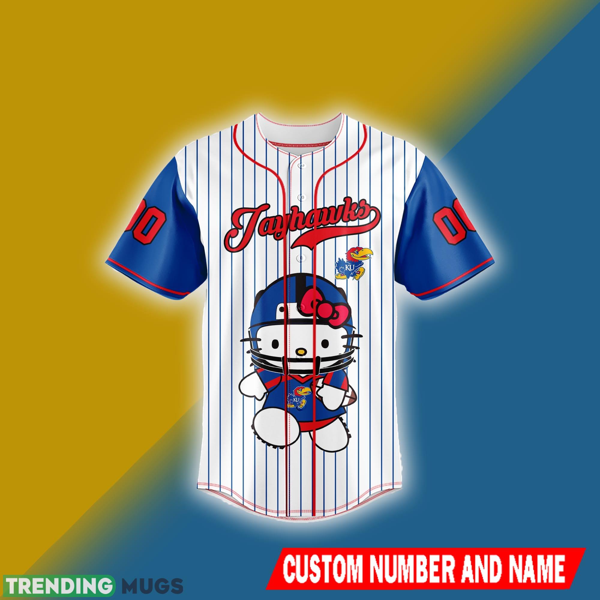 Kansas Jayhawks Jersey Shirt NCAA Hello Kitty Custom Number And Name - Kansas Jayhawks Jersey Shirt NCAA Hello Kitty Custom Name And Number_2 Kansas Jayhawks Jersey Shirt NCAA Hello Kitty Custom Number And Name - Kansas Jayhawks Jersey Shirt NCAA Hello Kitty Custom Name And Number_2