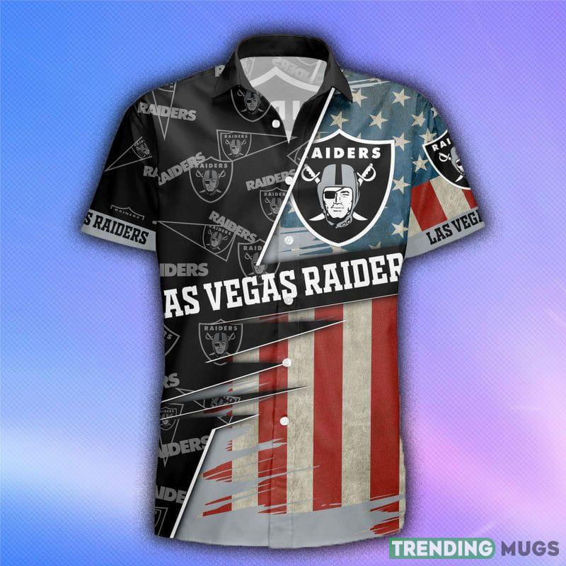Las Vegas Raiders American Flag Logo Hawaiian Shirt Vacation Gift For Men And Women Gift Hawaiian Shirt Las Vegas Raiders American Flag Logo Hawaiian Shirt Vacation Gift For Men And Women Gift Hawaiian Shirt
