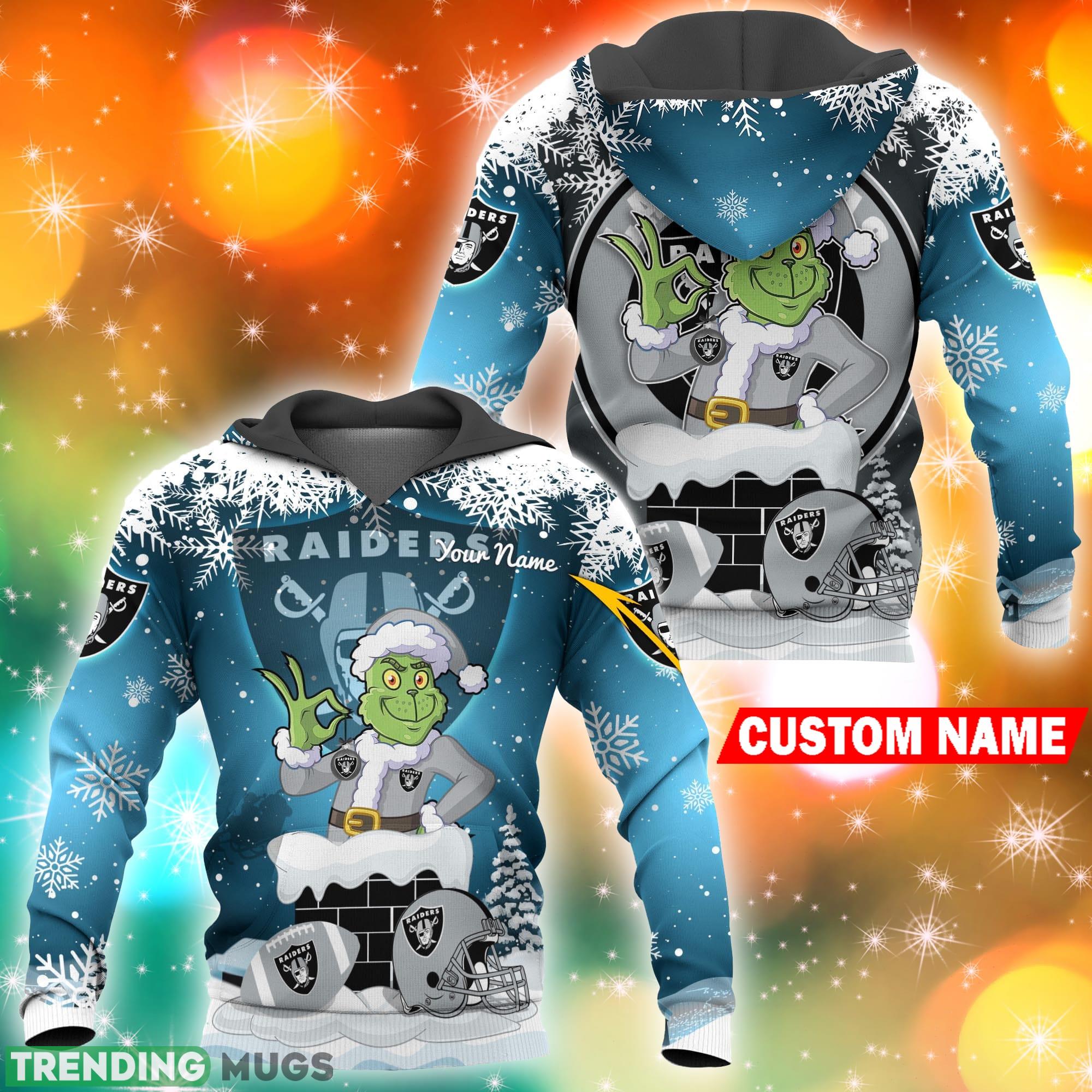 Las Vegas Raiders NFL Christmas Grinch in Chimney 3D Hoodie Pullover Prints Custom Name - Las Vegas Raiders NFL Grinch in Chimney 3D Hoodie Pullover Prints Custom Name Photo 2 Las Vegas Raiders NFL Christmas Grinch in Chimney 3D Hoodie Pullover Prints Custom Name - Las Vegas Raiders NFL Grinch in Chimney 3D Hoodie Pullover Prints Custom Name Photo 2