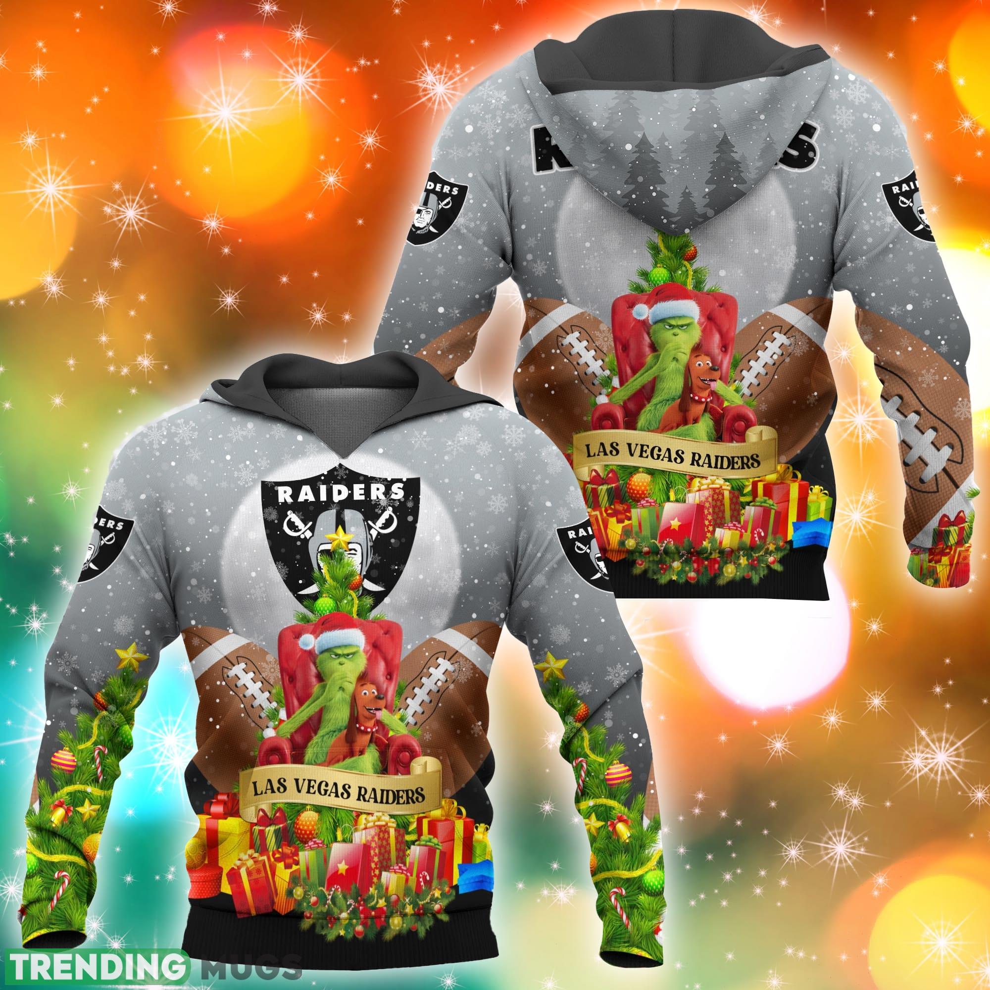 Las Vegas Raiders NFL Grinch Christmas Tree 3D Hoodie Pullover Prints - Las Vegas Raiders NFL Grinch Christmas Tree 3D Hoodie Pullover Prints Photo 2 Las Vegas Raiders NFL Grinch Christmas Tree 3D Hoodie Pullover Prints - Las Vegas Raiders NFL Grinch Christmas Tree 3D Hoodie Pullover Prints Photo 2