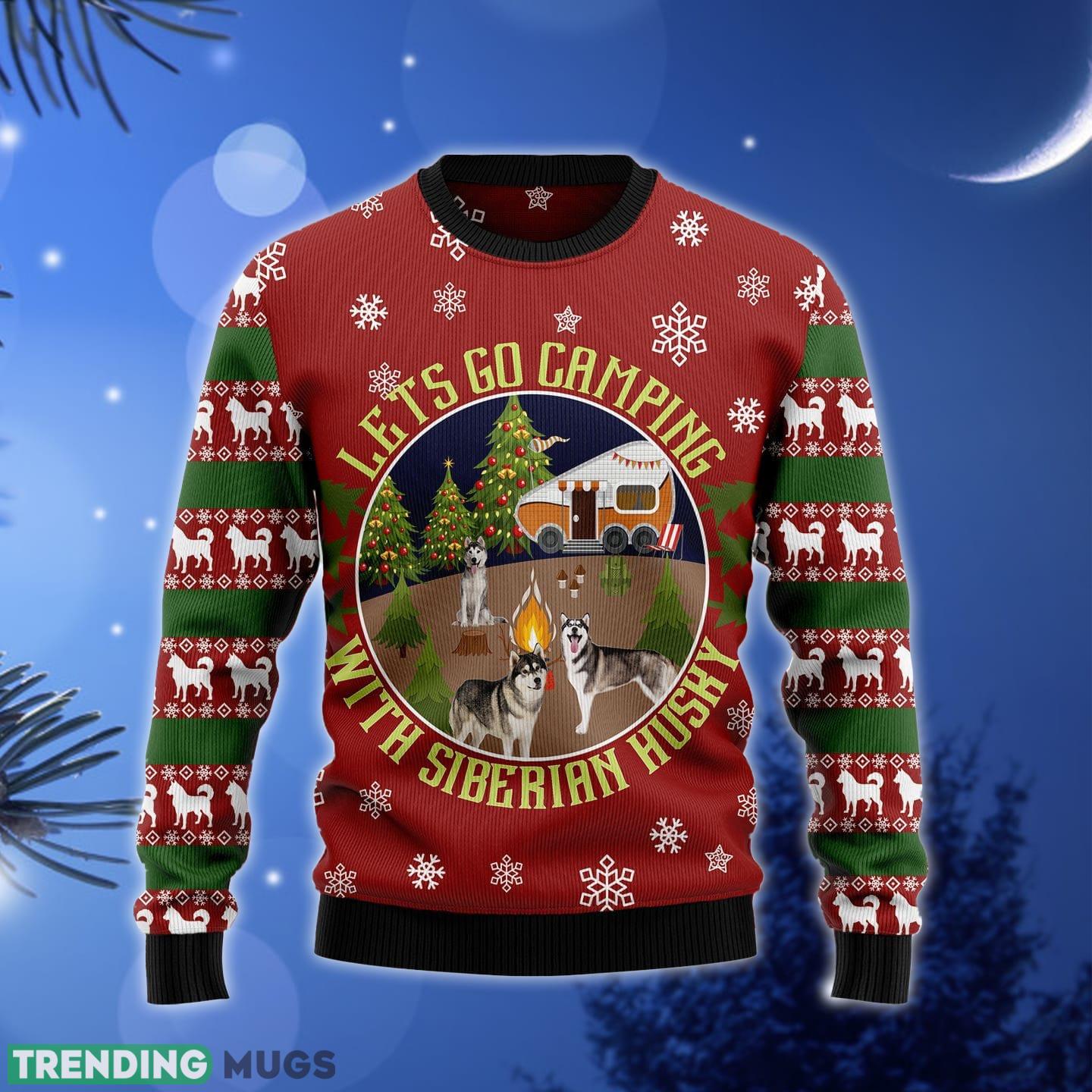Lets Go Camping With Siberian Husky Ugly Christmas Sweater Gift Men Women - Lets Go Camping With Siberian Husky Ugly Christmas Sweater Gift Men Women_1 Lets Go Camping With Siberian Husky Ugly Christmas Sweater Gift Men Women - Lets Go Camping With Siberian Husky Ugly Christmas Sweater Gift Men Women_1
