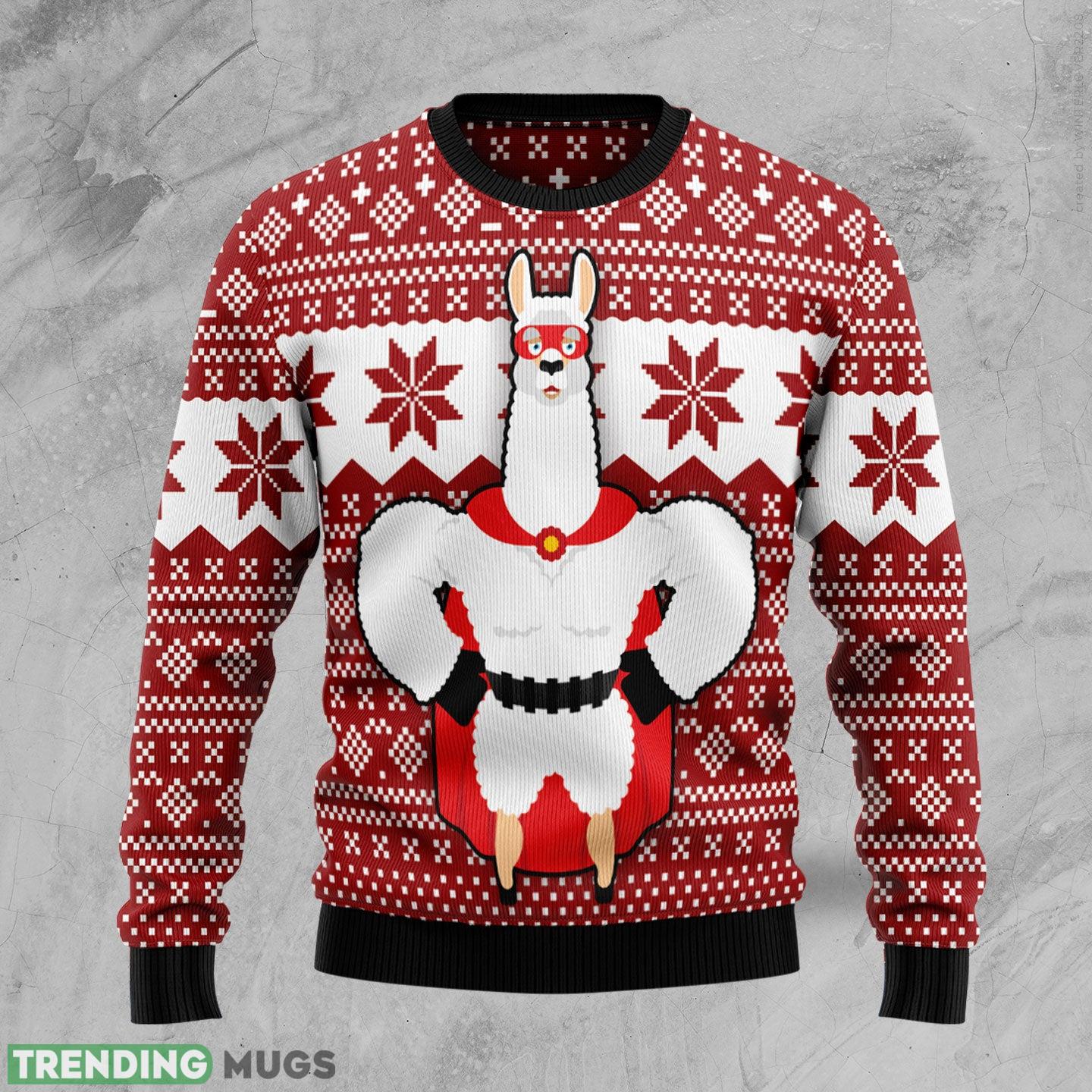 Llama Superhero Ugly Christmas Sweater Gift Men Women - Llama Superhero TG51127 unisex womens & mens, couples matching, friends, llama lover, funny family ugly christmas holiday sweater gifts (plus size available)_1 Llama Superhero Ugly Christmas Sweater Gift Men Women - Llama Superhero TG51127 unisex womens & mens, couples matching, friends, llama lover, funny family ugly christmas holiday sweater gifts (plus size available)_1