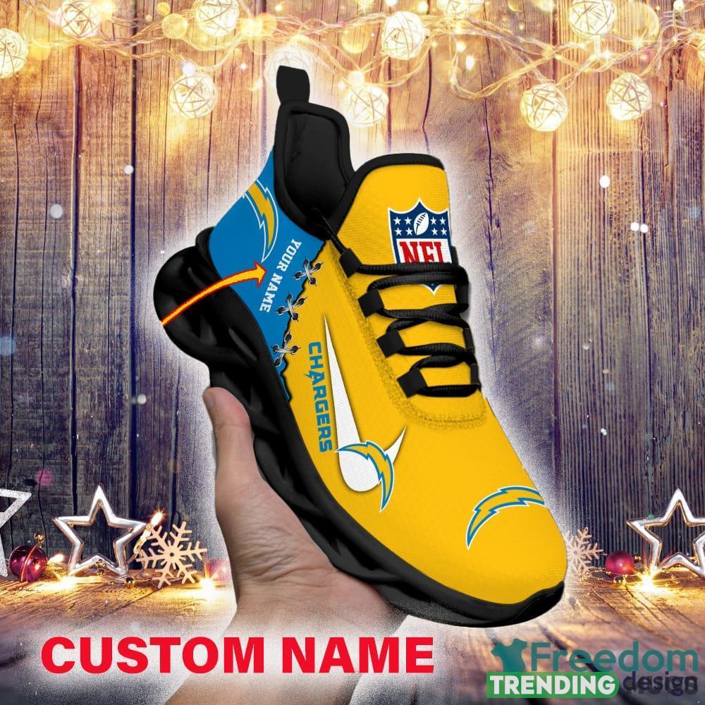 Los Angeles Chargers Custom Name NFL Premium Luxury Max Soul Shoes Gift For Fans Running Sneaker - Los Angeles Chargers Personalized NFL Premium Luxury Max Soul Shoes_1 Los Angeles Chargers Custom Name NFL Premium Luxury Max Soul Shoes Gift For Fans Running Sneaker - Los Angeles Chargers Personalized NFL Premium Luxury Max Soul Shoes_1