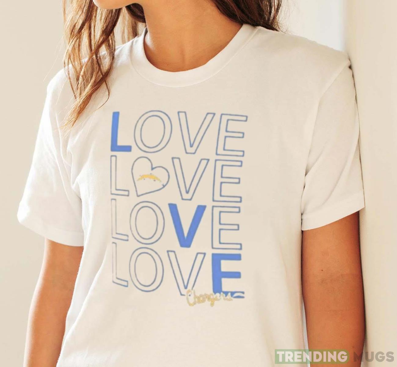 Los Angeles Chargers G III Love Graphic T Shirt Light Shirt Los Angeles Chargers G III Love Graphic T Shirt Light Shirt